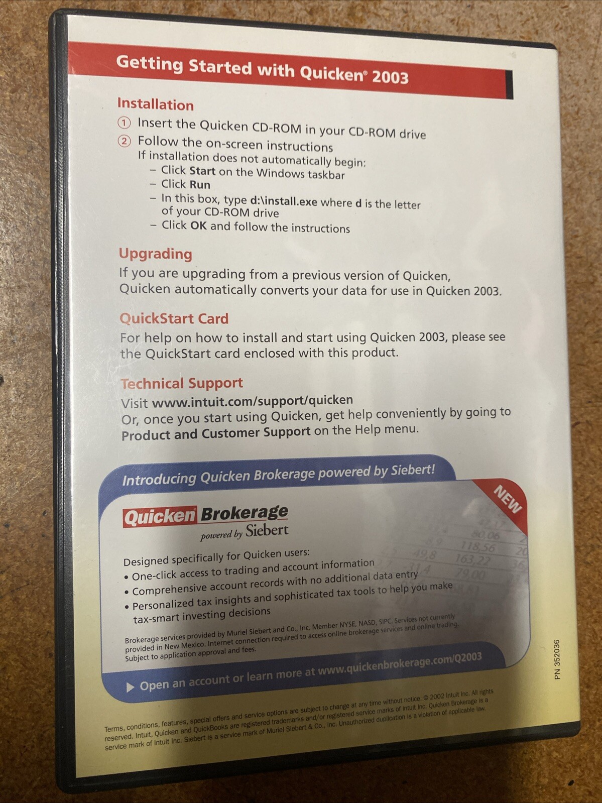Intuit Quicken 2003 Premier For Windows LN
