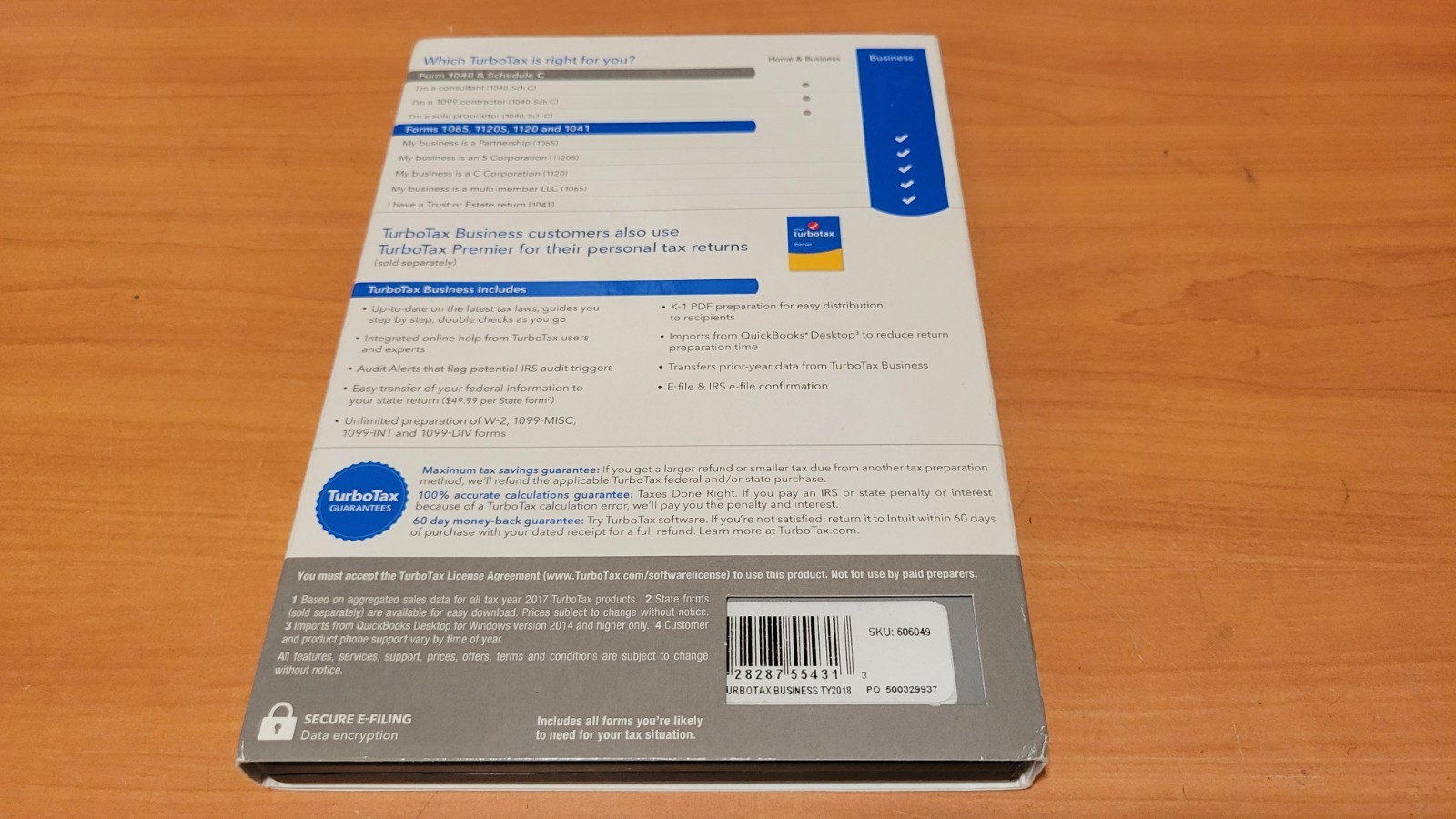 LOOK *New* 2018 TURBOTAX BUSINESS CD for CORPORATION ESTATE TRUST PARTNERSHIP