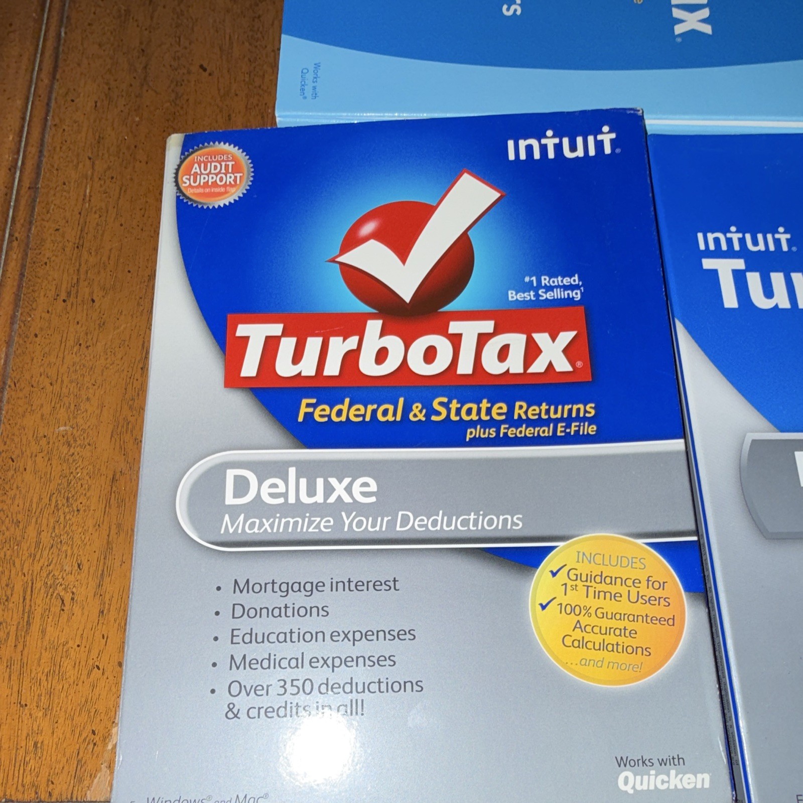 Intuit TurboTax Deluxe Tax Preparation Software 3 CD for Windows