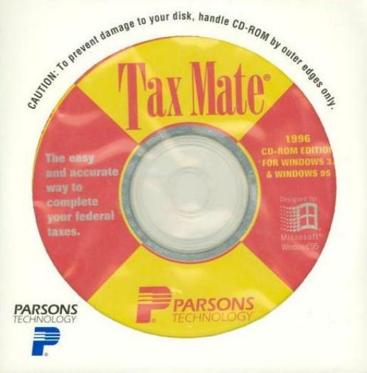 Tax Mate 1996 PC CD Parsons complete easy accurate past federal returns taxes