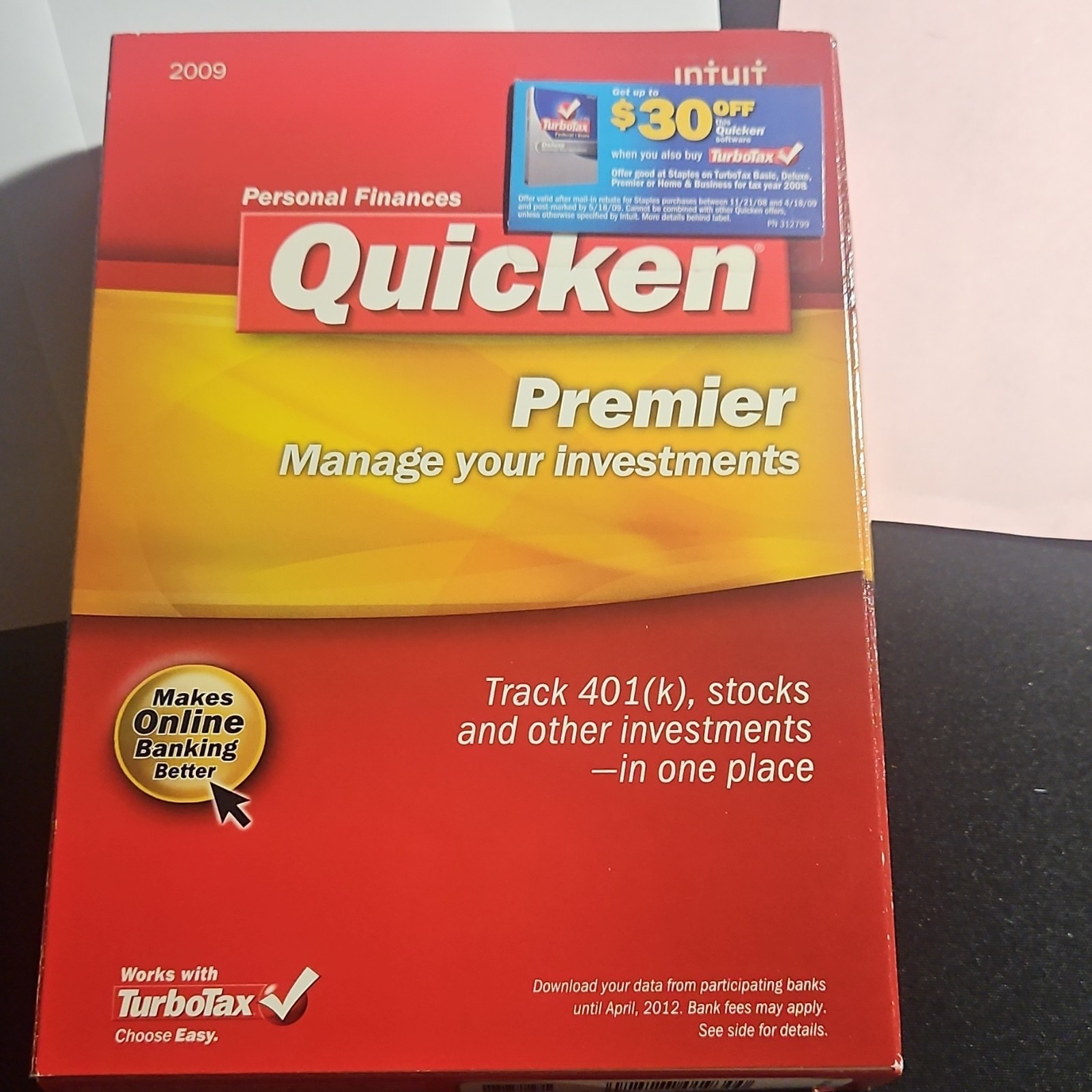 Intuit Quicken Premier 2009 Personal Finance Software Manage Investments