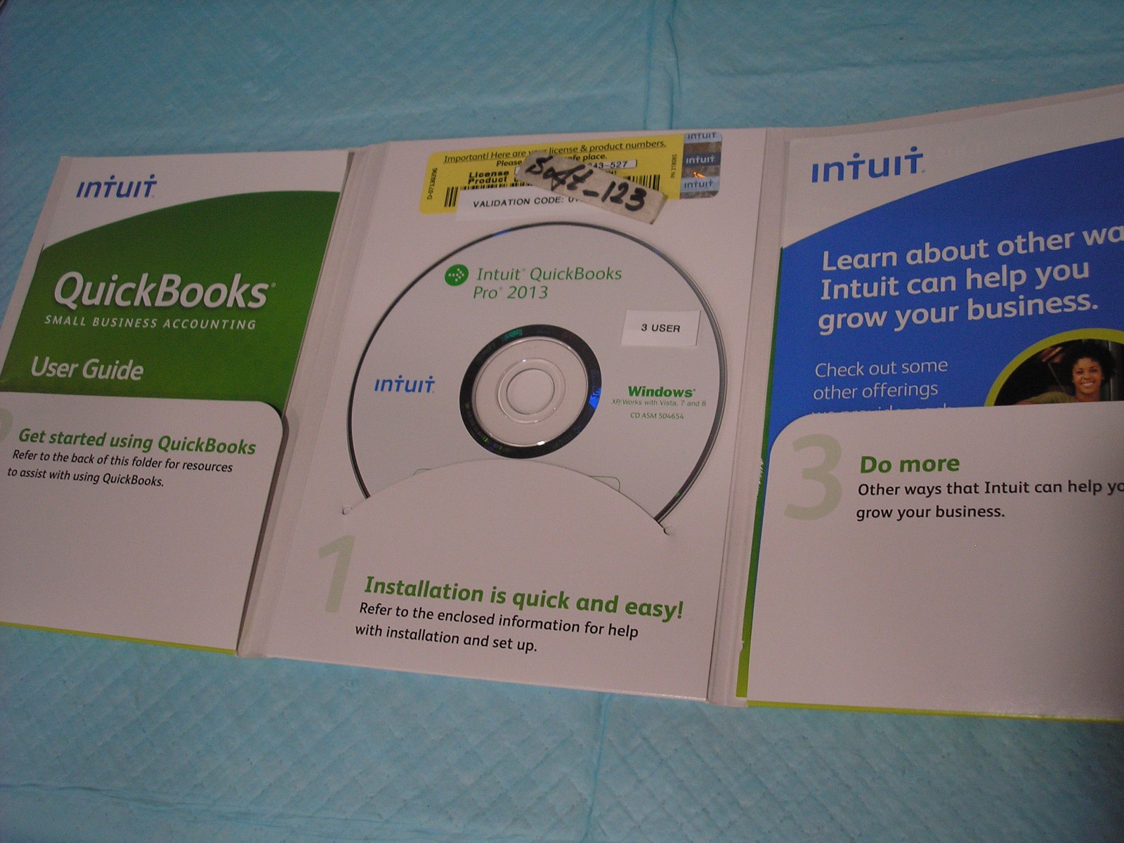 =3 USER VERSION= INTUIT QUICKBOOKS PRO 2013 FOR WINDOWS PC =LIFETIME LICENSE=