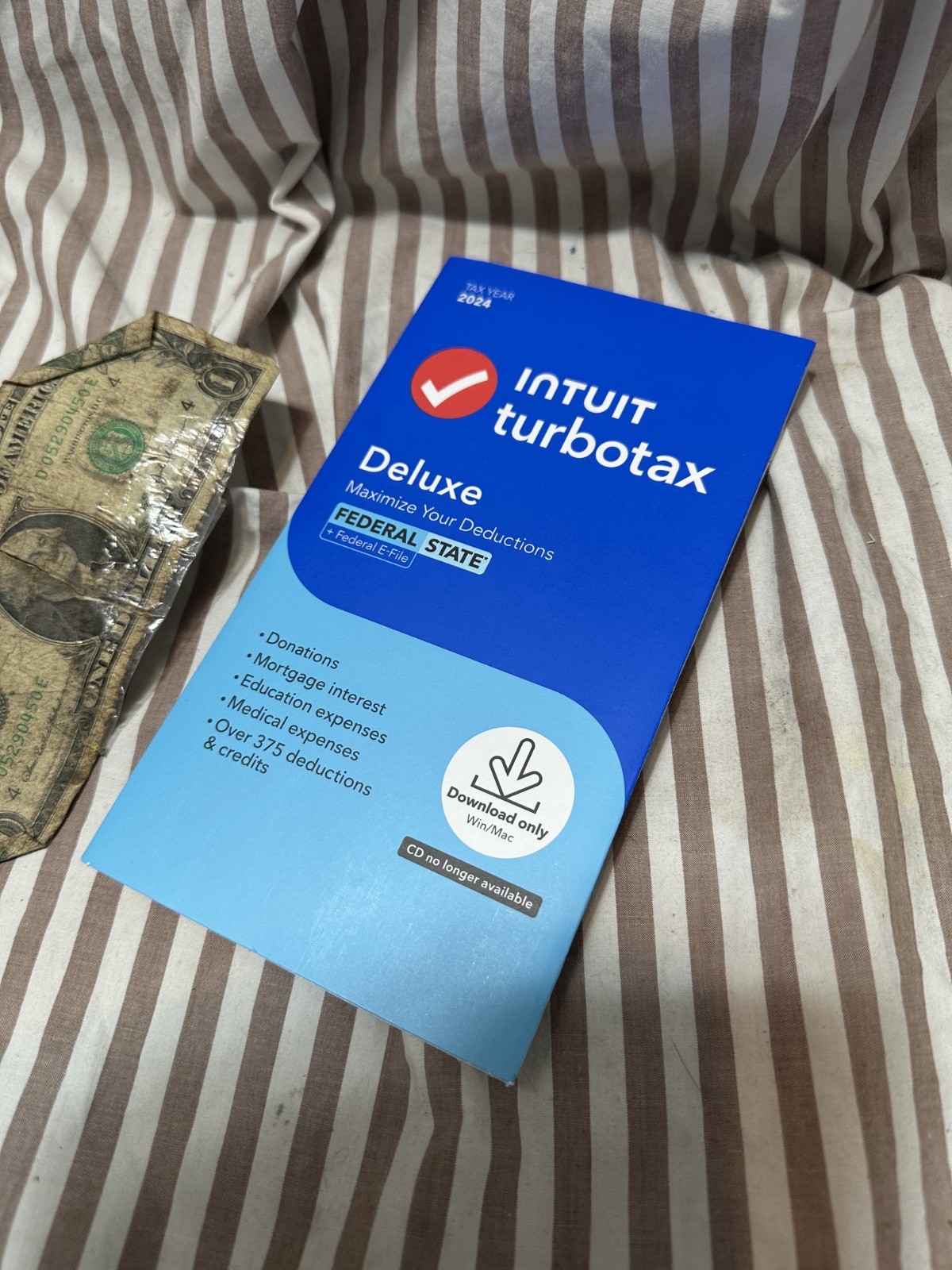 2024 Intuit Turbotax Deluxe Federal State Window Mac USA Sealed NEW 2024 USA