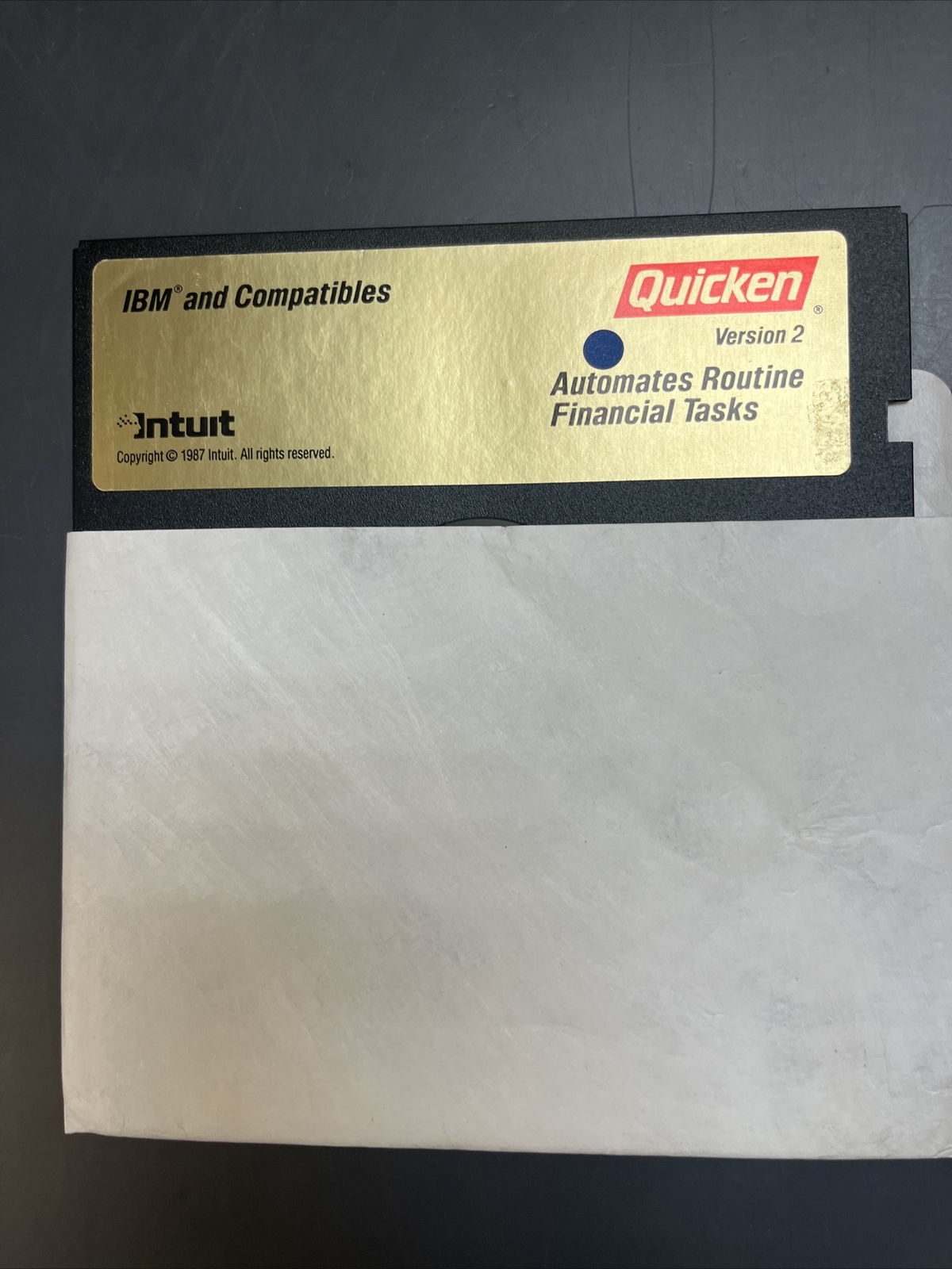Quicken Version 2 5 1/4” Disk