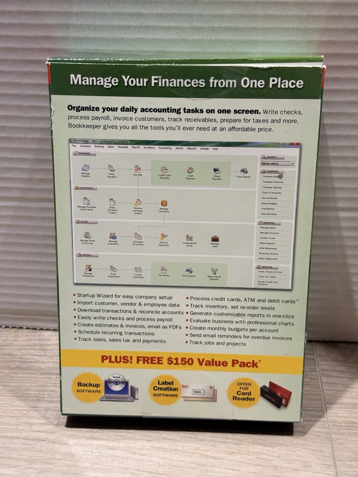 MySoftware Bookkeeper Business Finances Manager Accounting Software 2009 Windows
