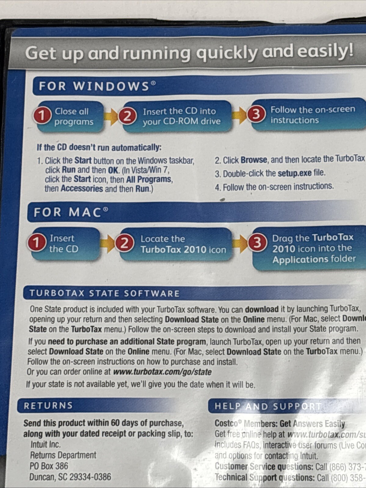 TurboTax Deluxe For Tax Year 2010 Federal and State Includes Federal E-File