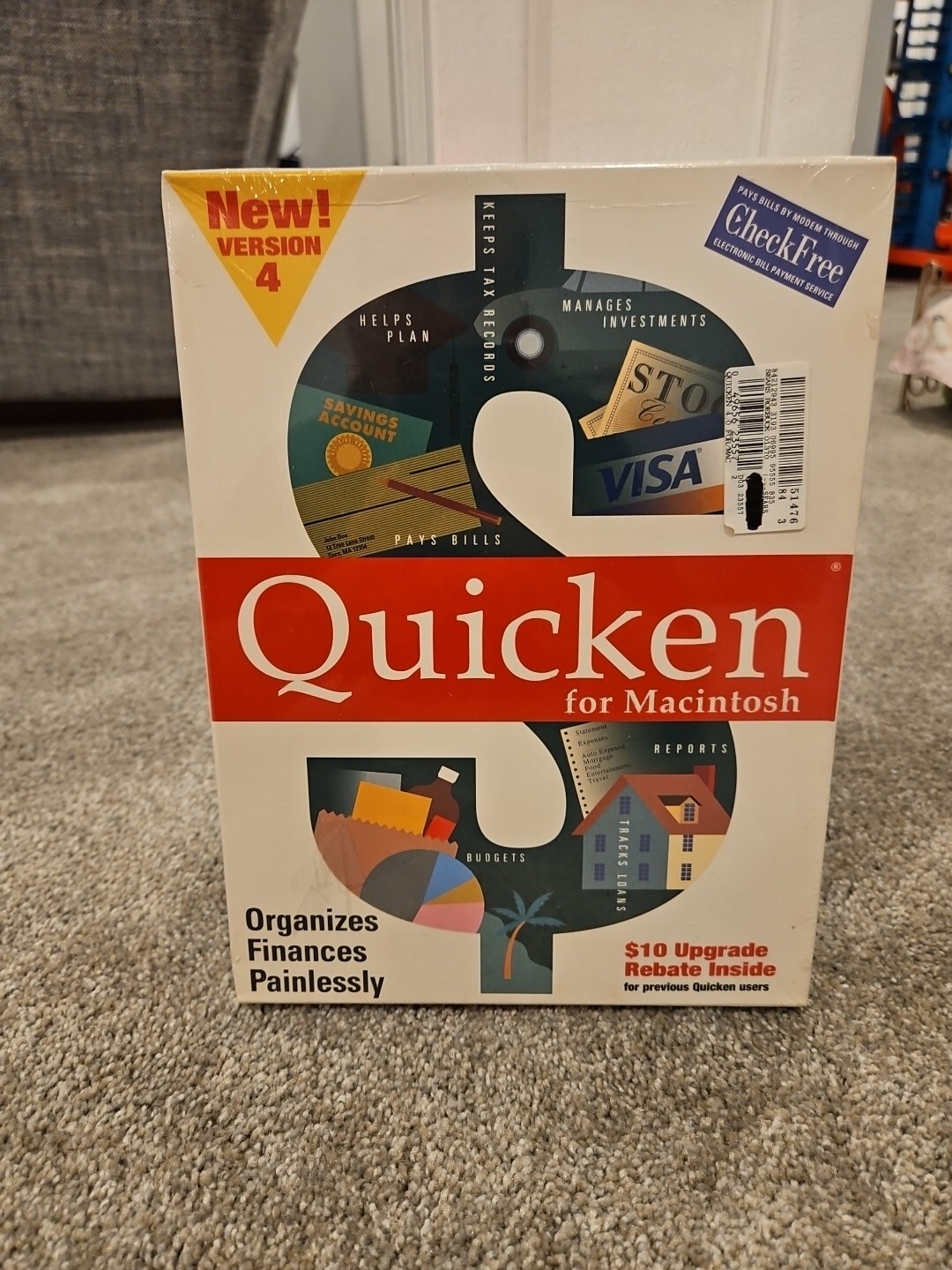 Vintage 1993 Intuitive Quicken for Apple Macintosh Version 4 Brand New Sealed