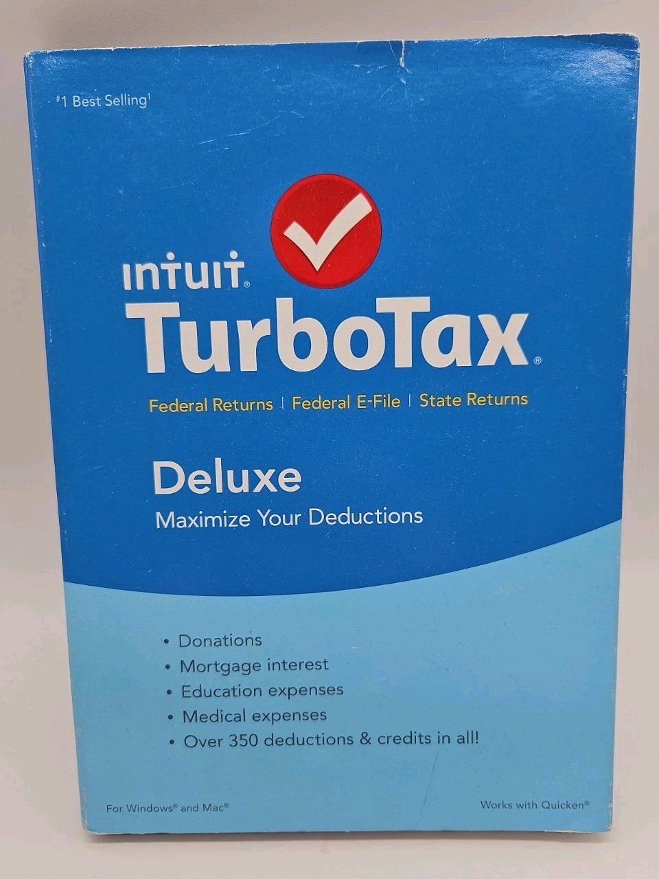 Turbotax 2015 Deluxe Federal and State Taxes – New Sealed