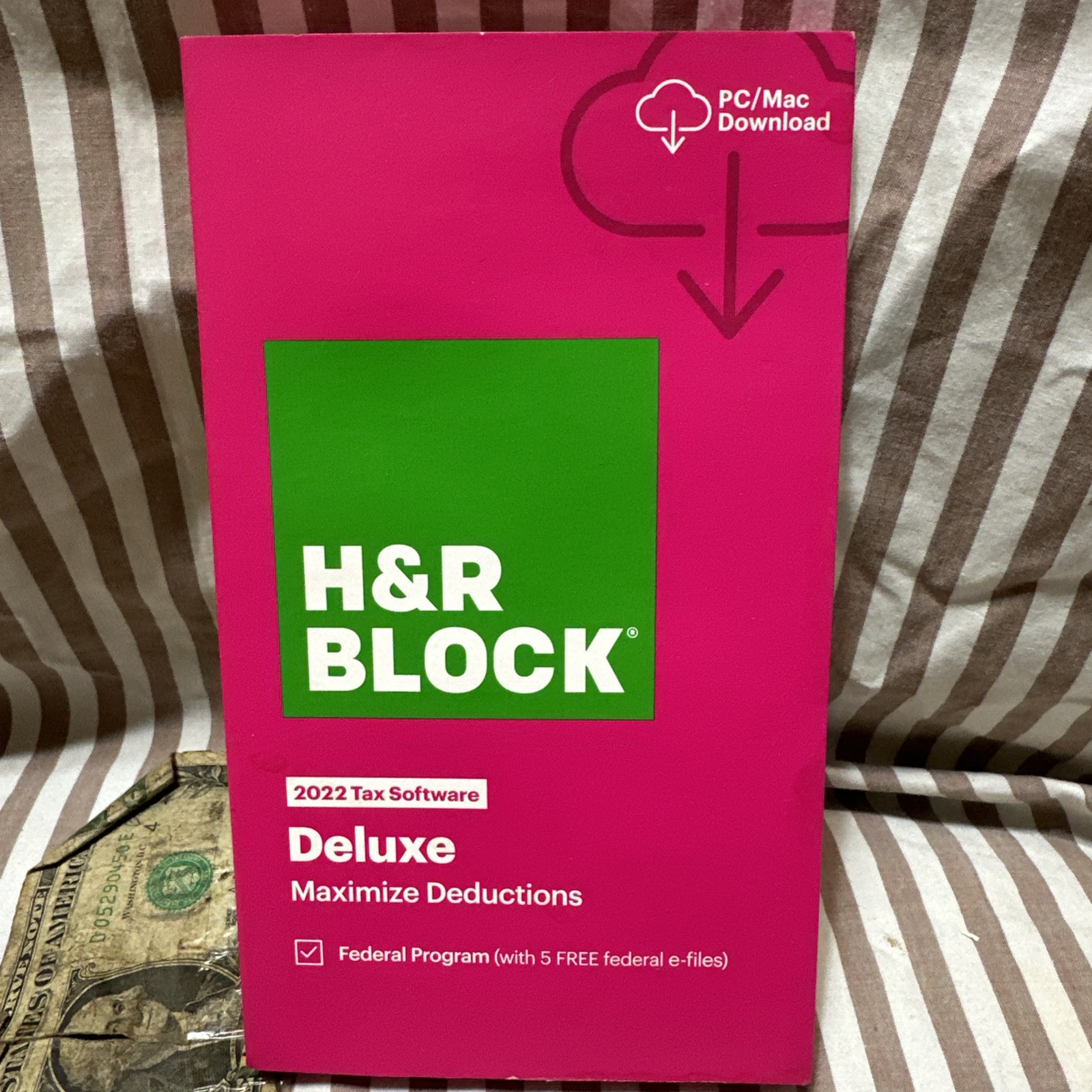 H&R Block Tax Software Deluxe Download No State 2022 PC / MAC Turbotax HR USA