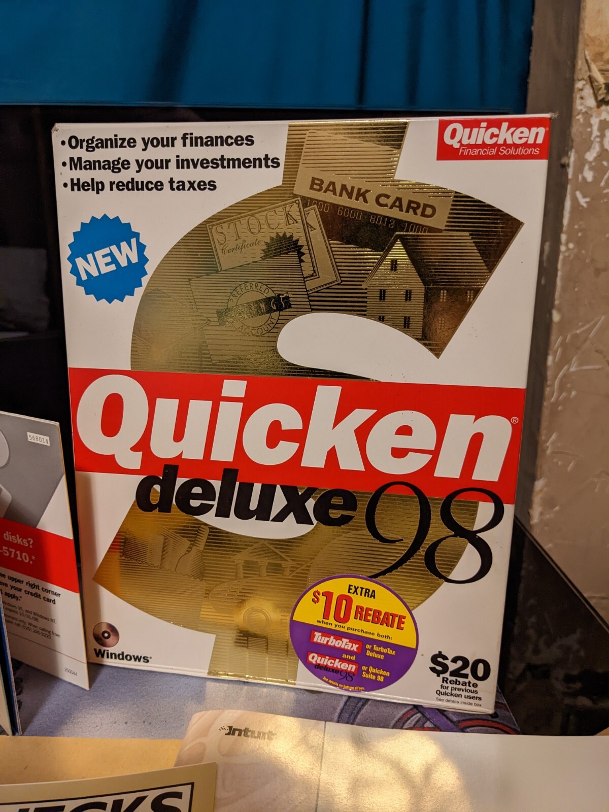 Quicken Deluxe 98 Financial Software For Windows 95 with NEW Logo