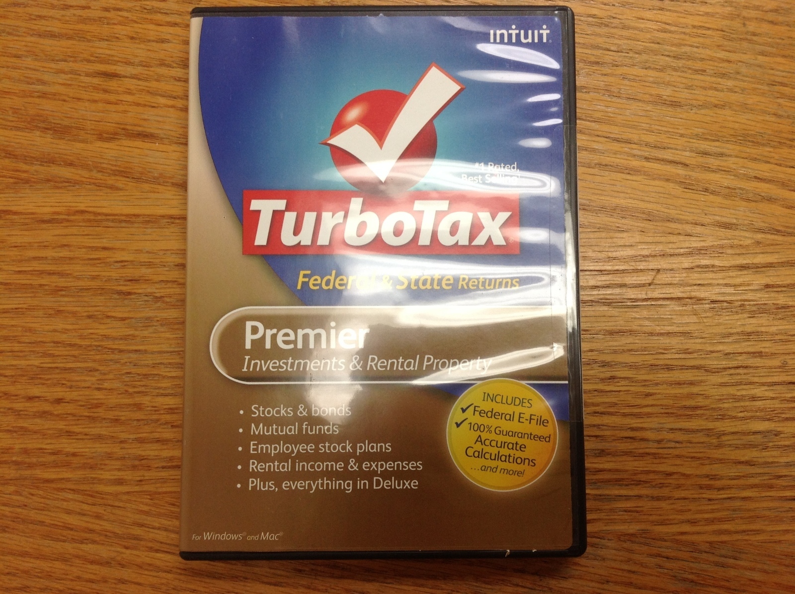 Brand New TurboTax Premier Federal+E-File+State 2012 Full Version Factory Sealed