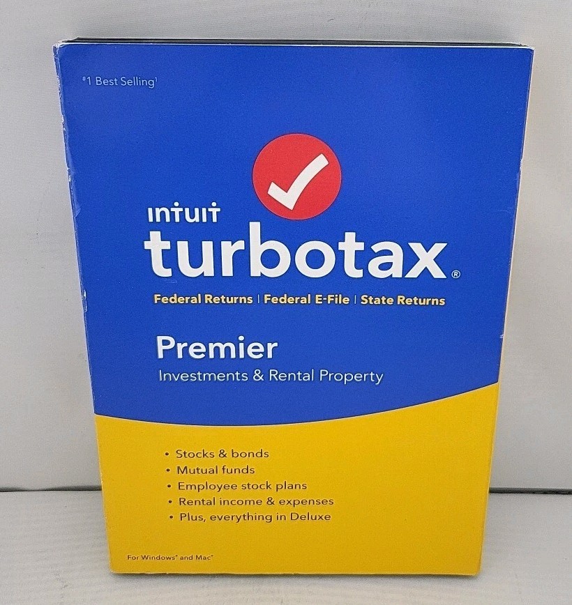 Intuit Turbotax Premier Federal + State 2018 Disc CD