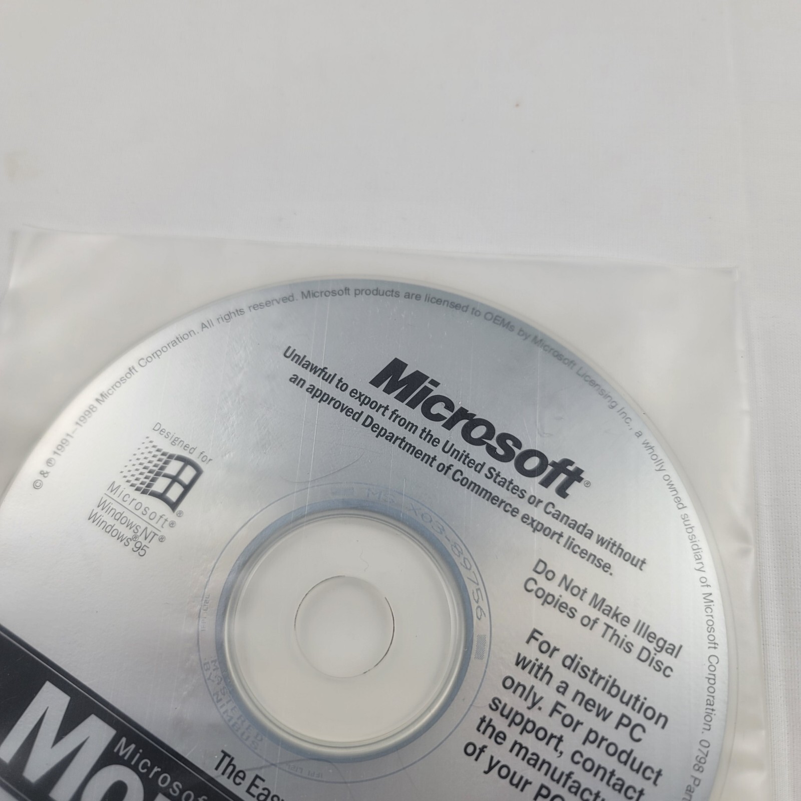 Microsoft Money 99 Basic Software PC Windows NT & Windows 95 DISC ONLY