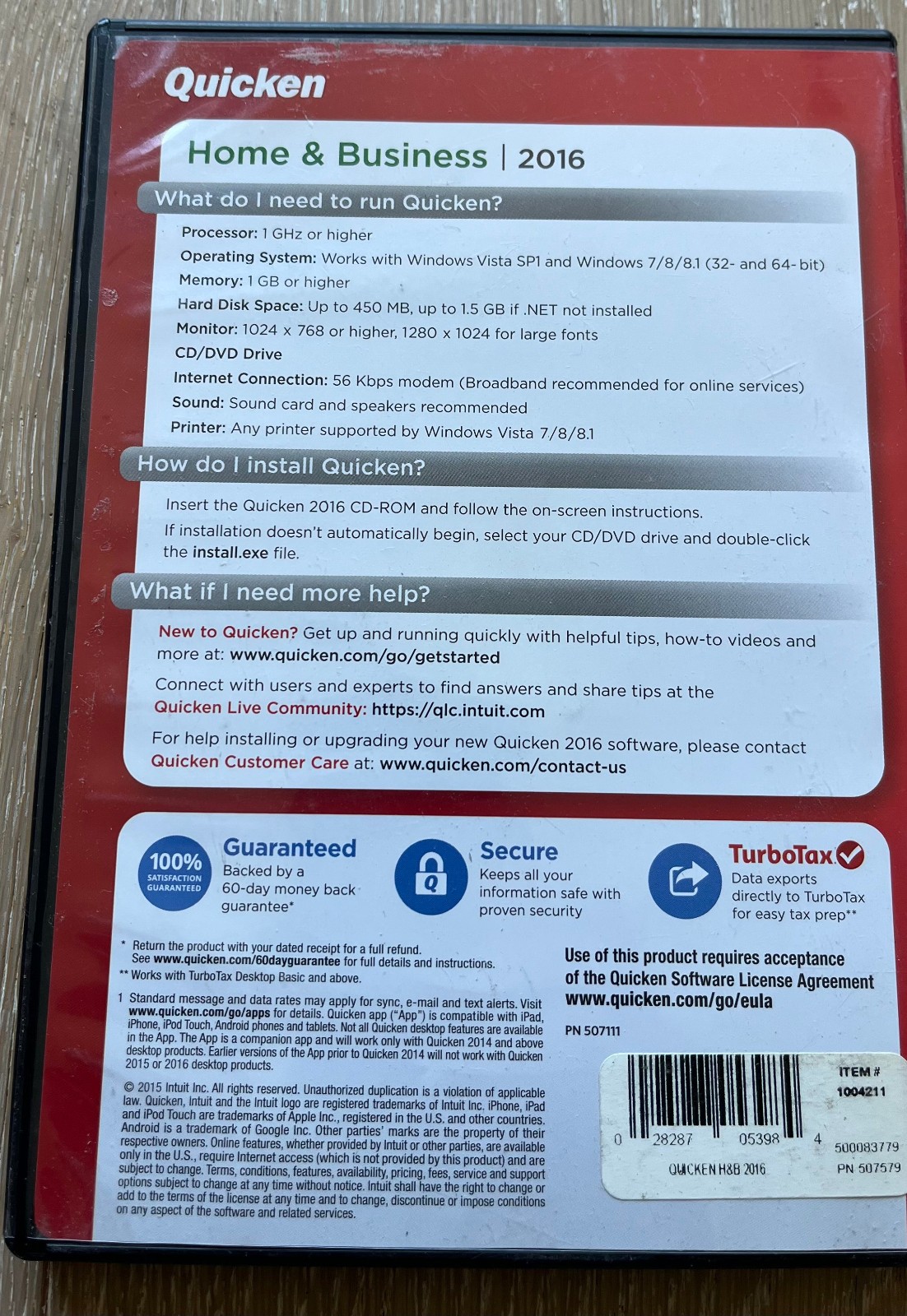Quicken 2016 Home & Business For Windows software no key needed w/ slipcase