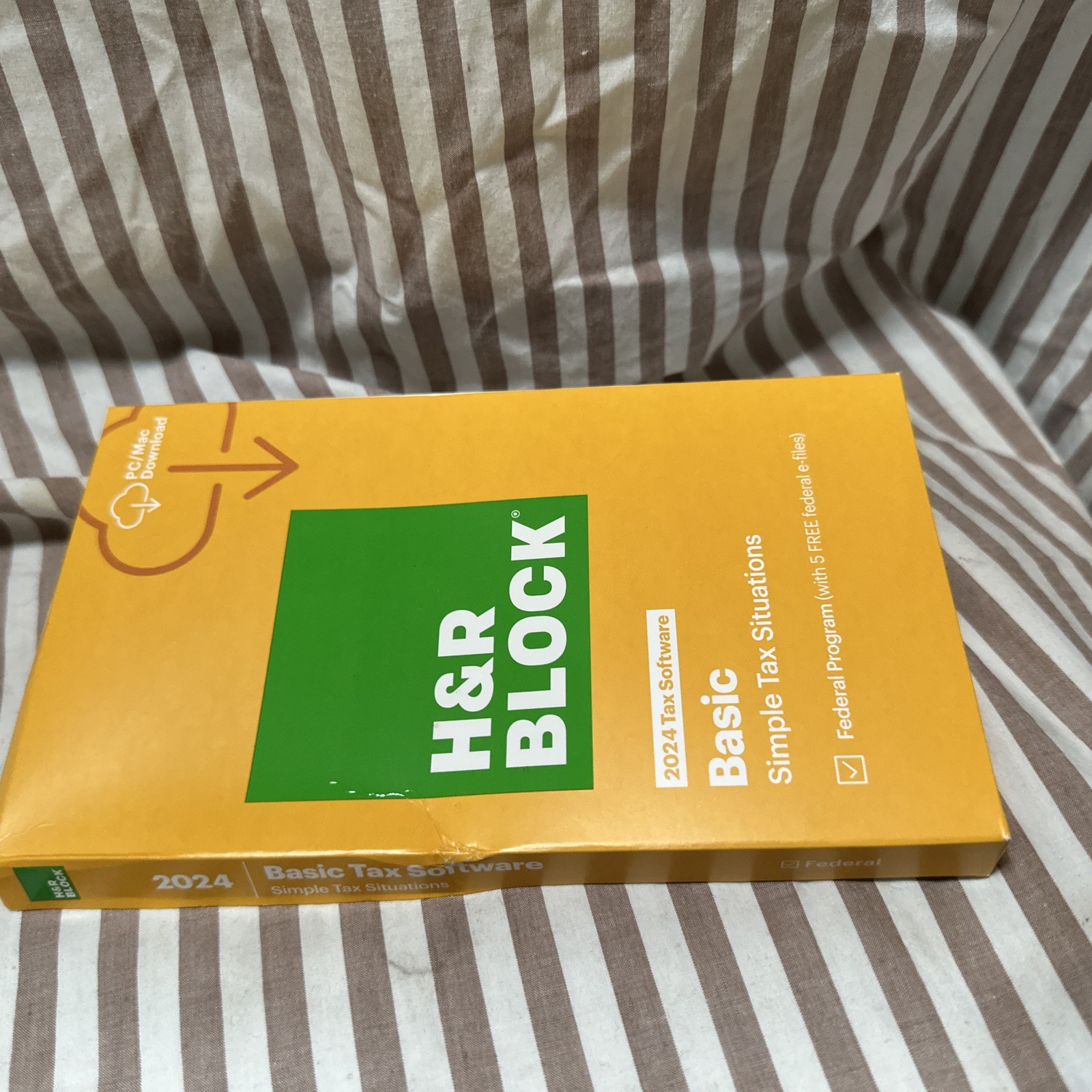 2024 H&R Block Basic simple tax federal e-file PC / Mac key card new
