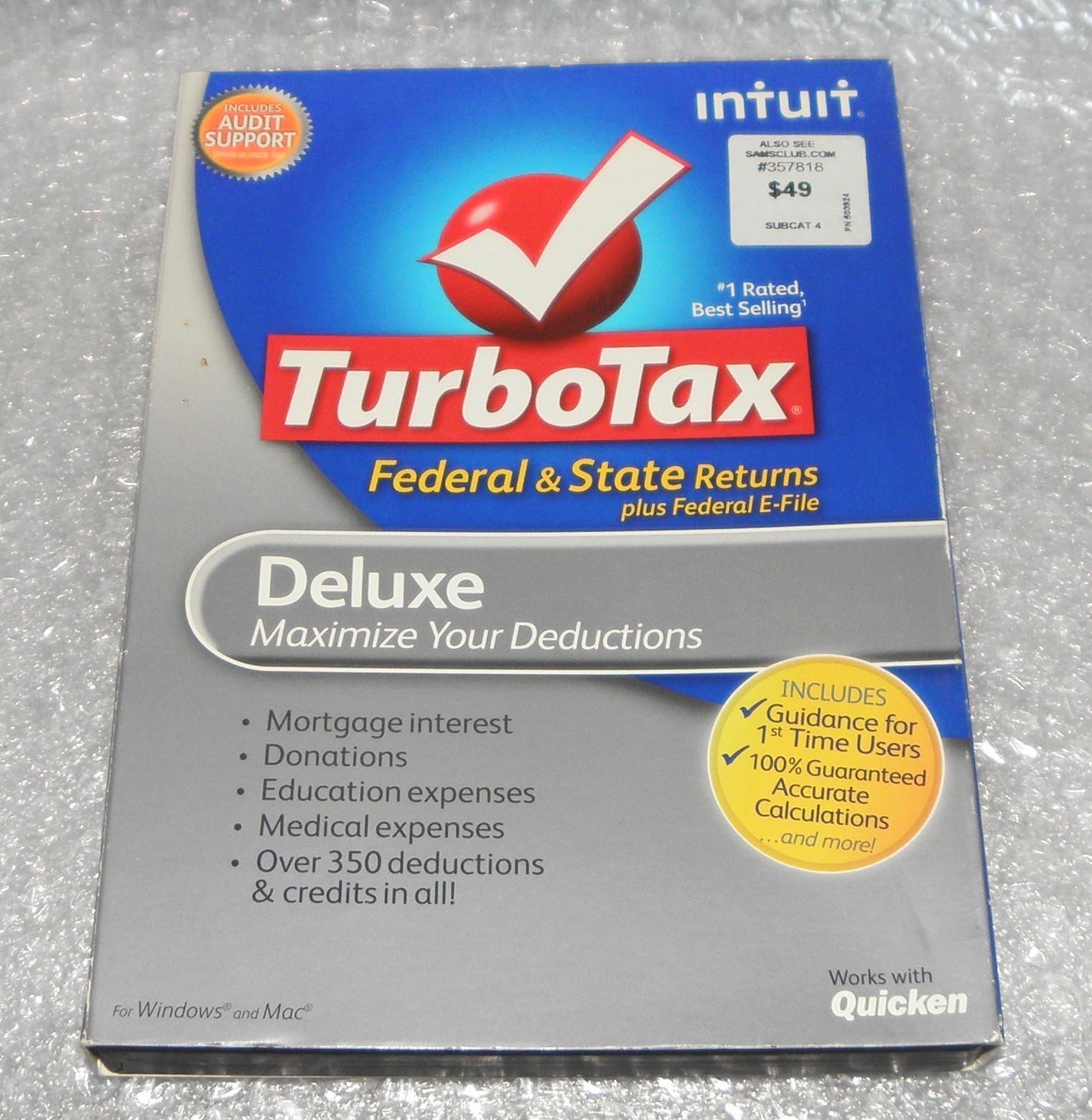 TurboTax 2013 Deluxe Federal Returns, Maximize your Deduction over 350. Quicken