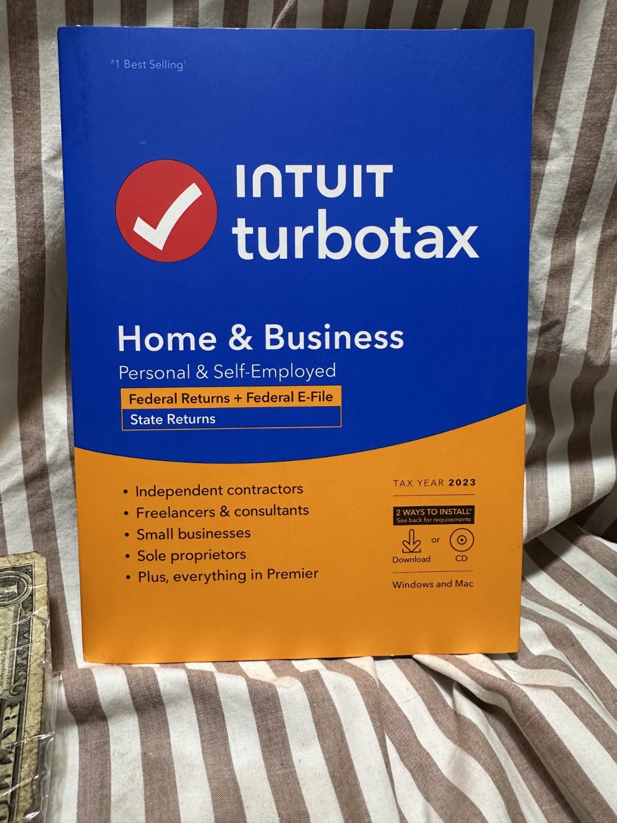 CD NEW TurboTax Home & Business 2023 Federal + E-file + State Windows/Mac USA