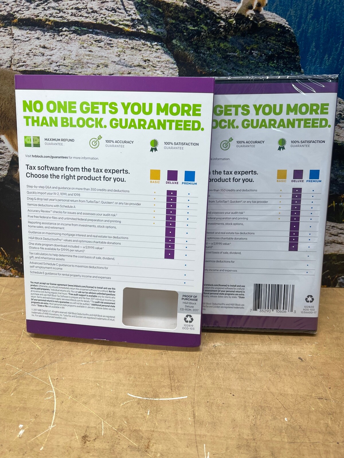 2017 H&R Block DELUXE turbo Federal & State Tax Cut New sealed CD in the BOX USA
