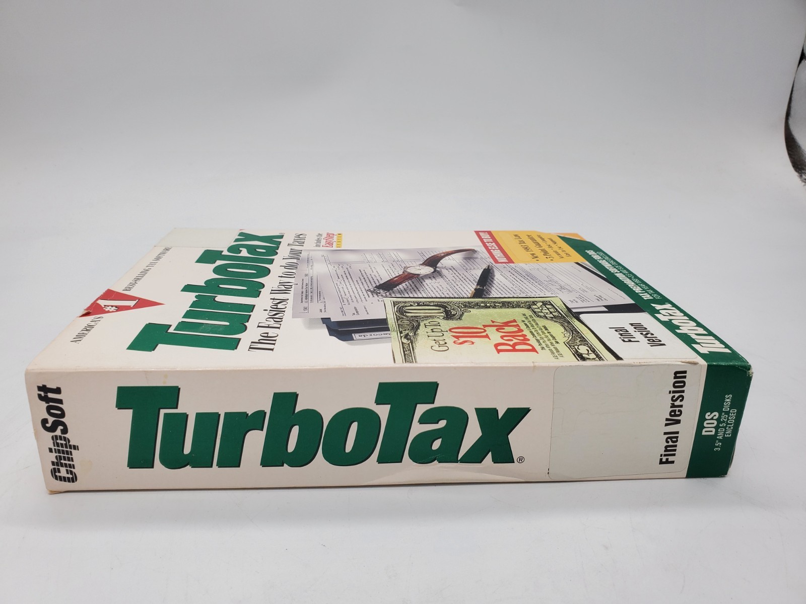TurboTax Tax Year 1993 -Final Ver (ChipSoft, 3.5 & 5.25 Disks, DOS) Vintage CIB