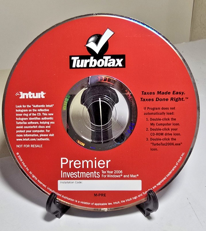Intuit TurboTax PREMIER INVESTMENTS for Tax Year 2006 for Windows and Mac-CD