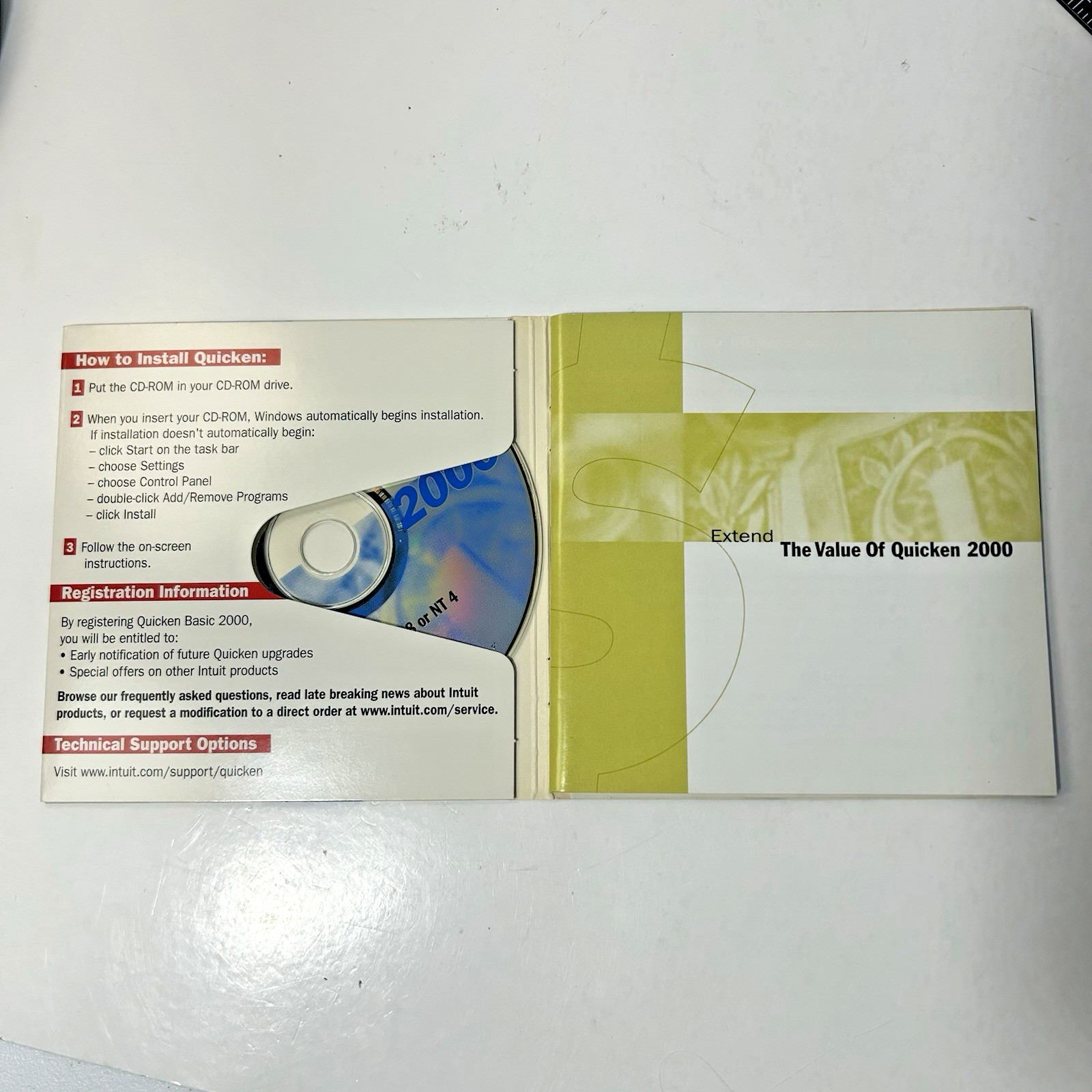 Quicken 2000 Basic Software Windows 95/98 or NT 4 UNTESTED