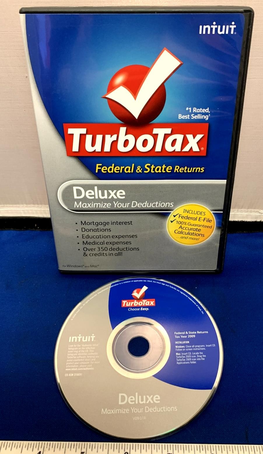 TurboTax Deluxe Federal + E-File 2009 for Windows & MAC