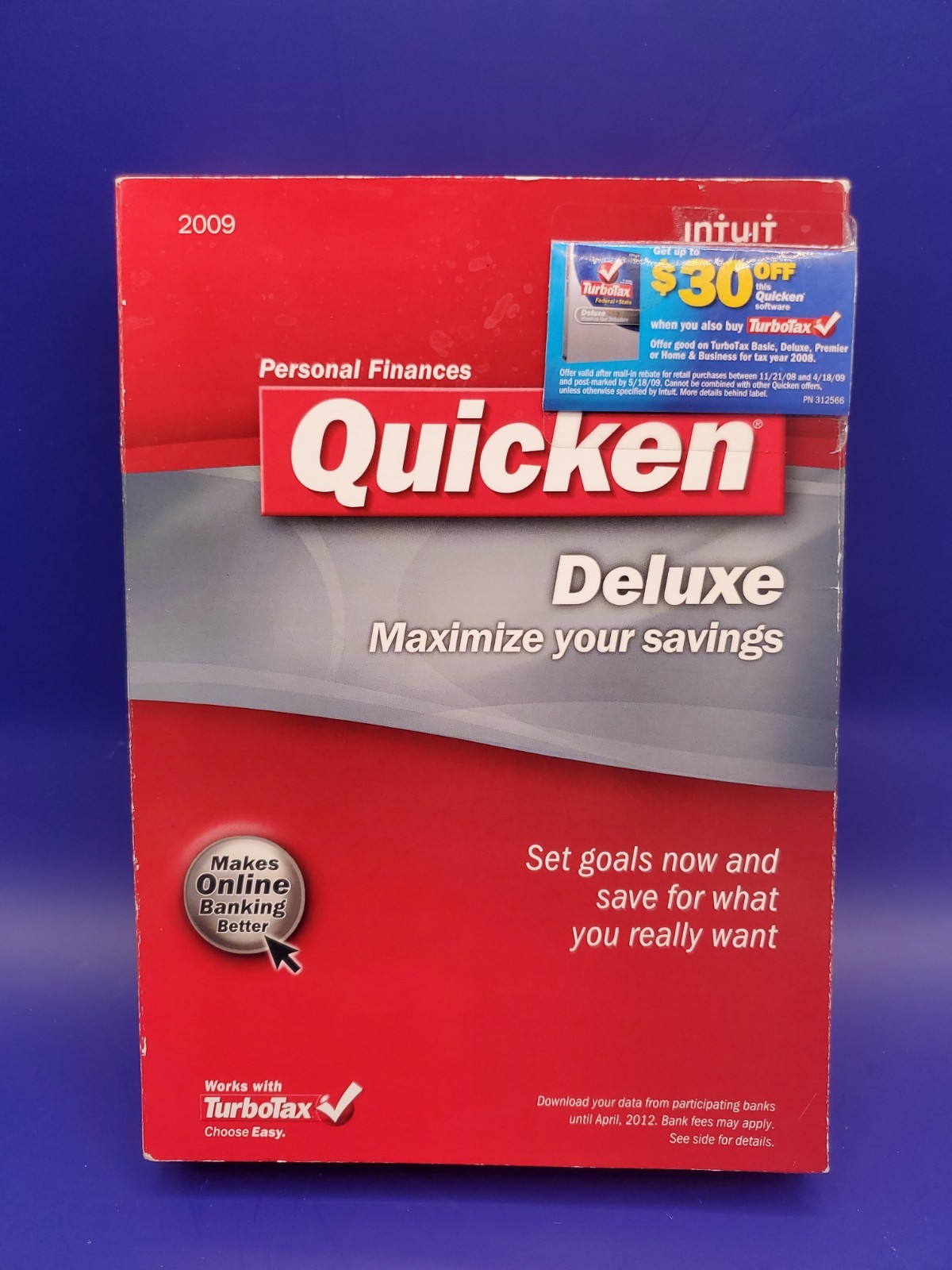 Intuit Quicken Deluxe 2009 Retail Box for Windows XP/VISTA New Sealed