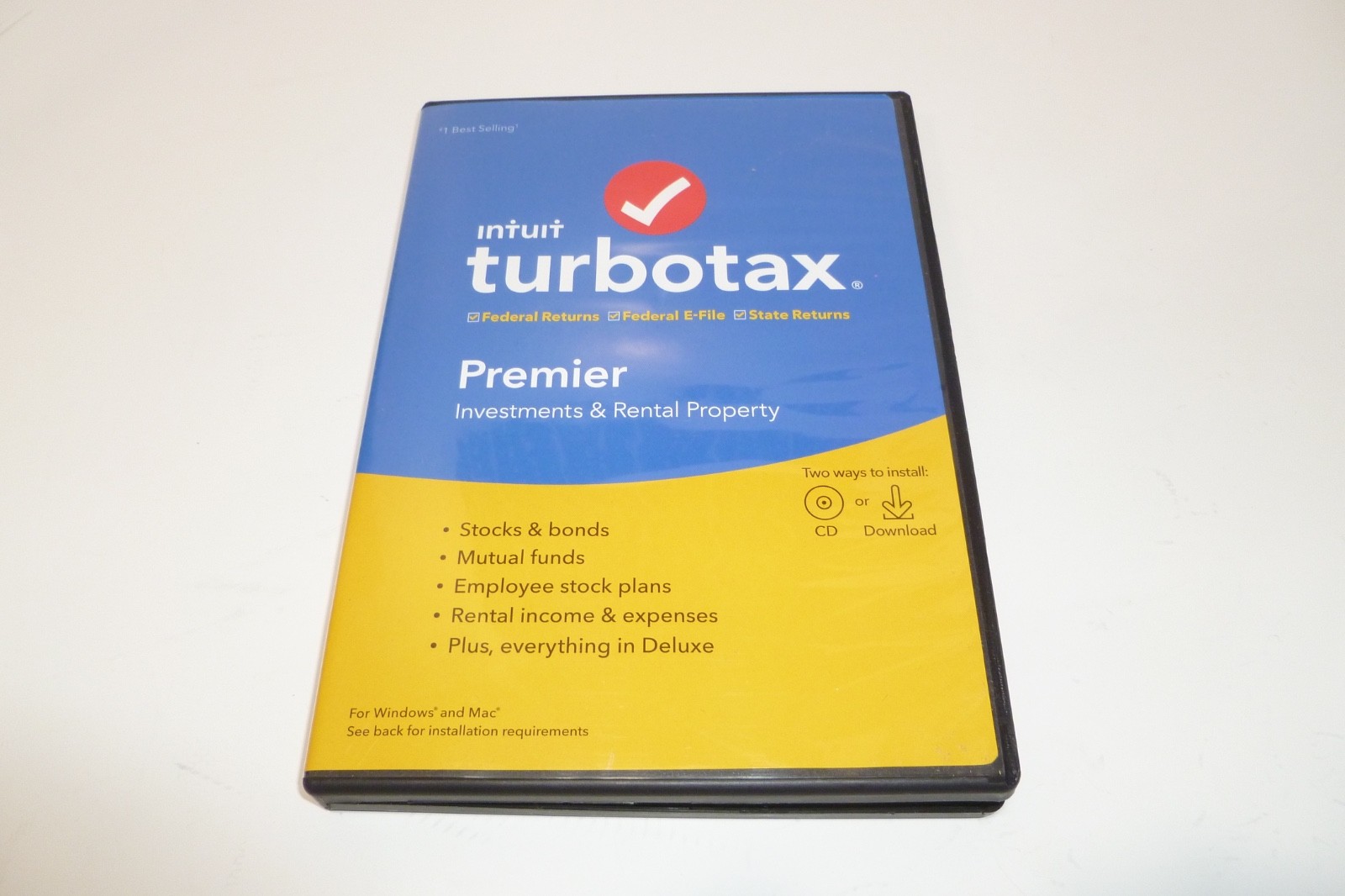 2018 TurboTax Premier Investments & Rental Property, Fed & State Income Tax