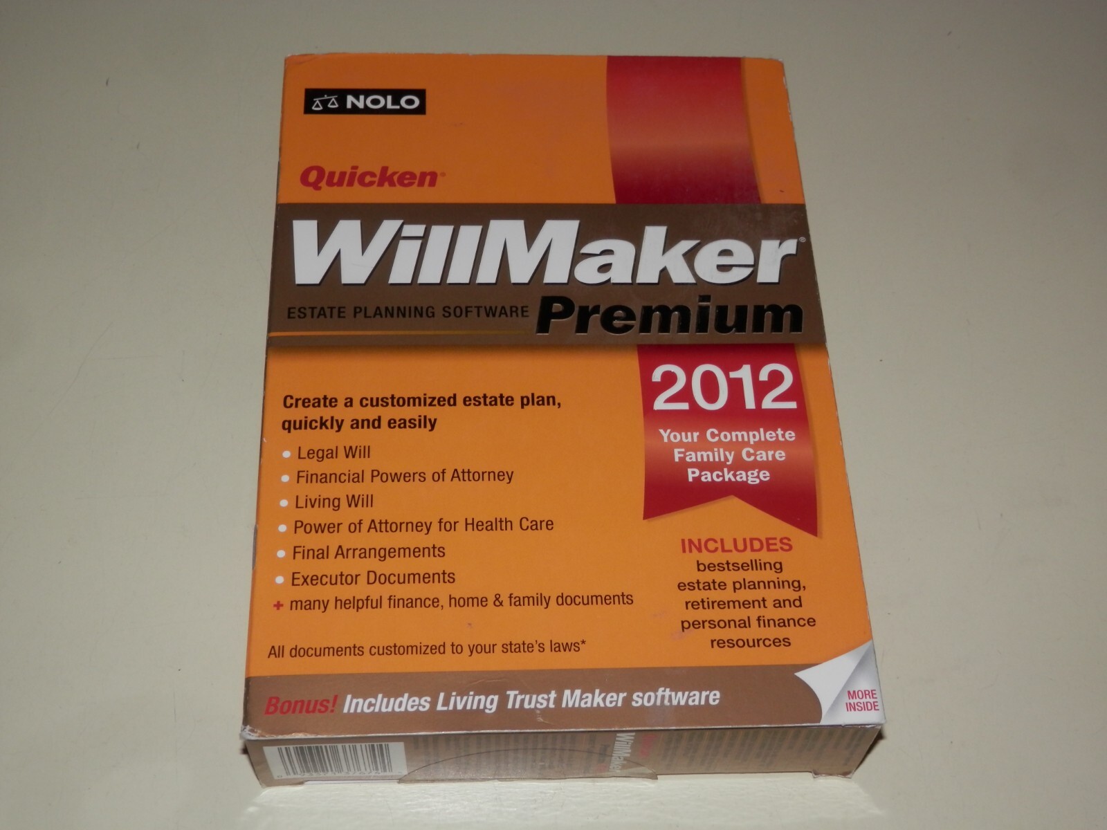 Quicken WillMaker PREMIUM 2012 Personal Finance Manager & Living Trust Maker