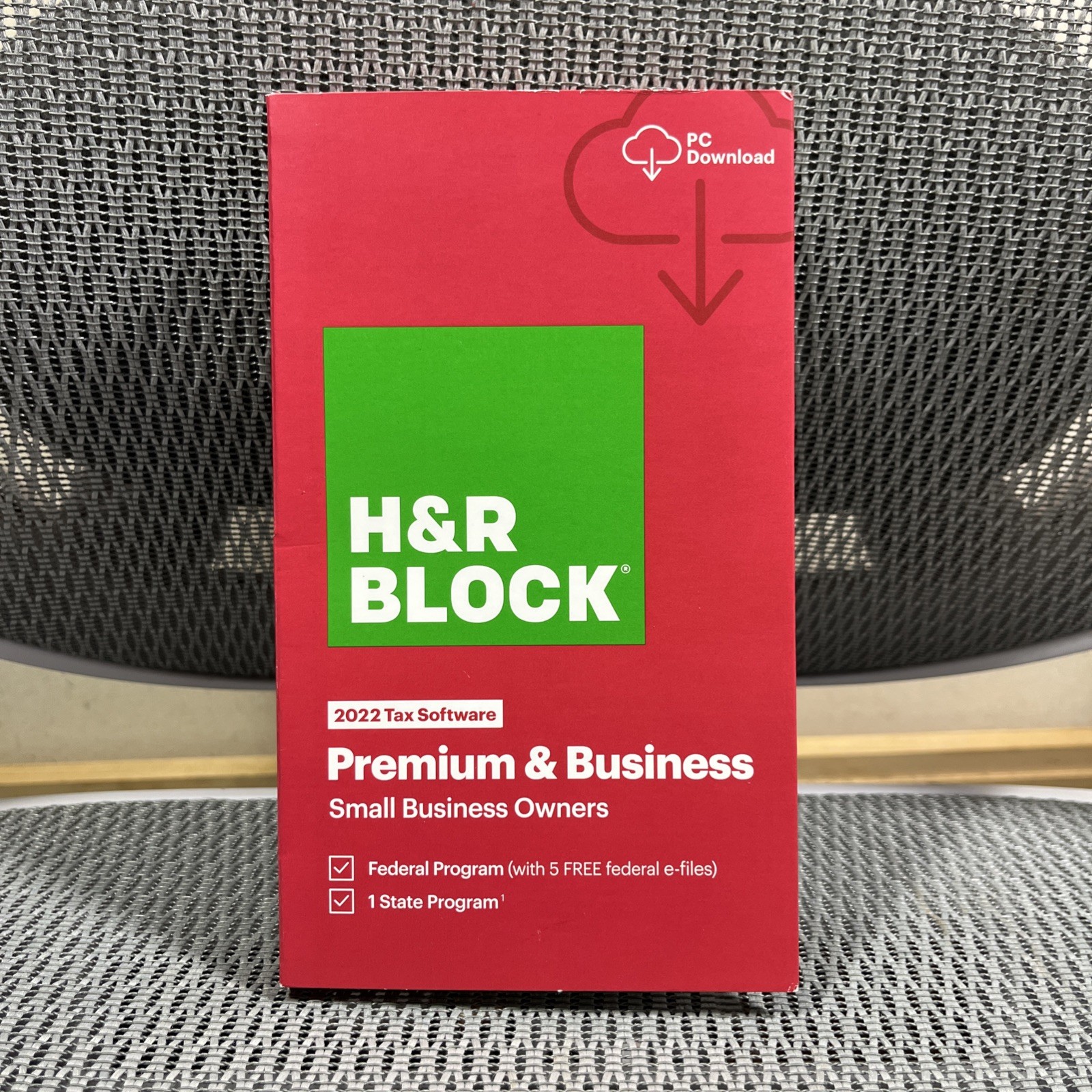 New 2022 H&R Block Tax Software Premium & Business Edition for Win/PC [Key Card]