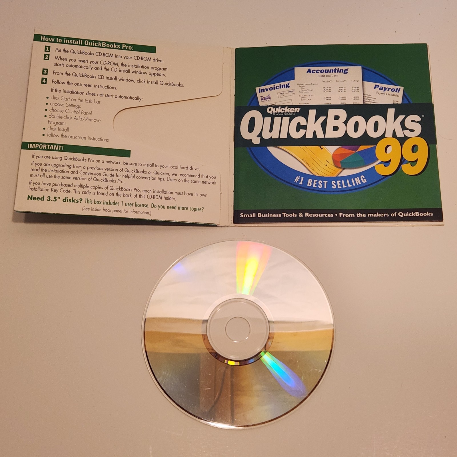 Quicken Quickbooks Pro 99 Software with product key