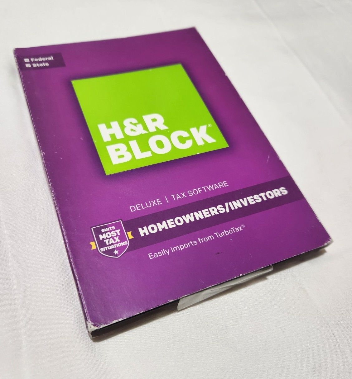2016 H&R Block Deluxe Homeowners/Investors Federal and State Brand NEW Sealed!