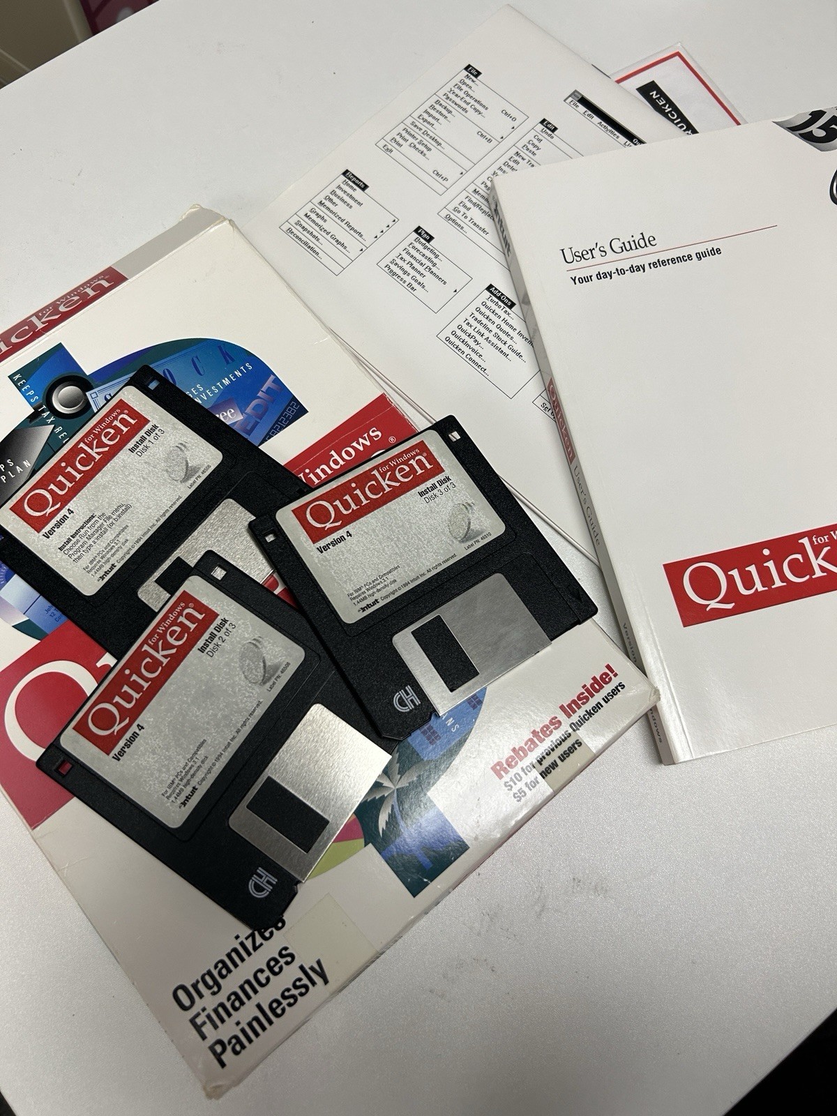 Quicken For Windows 1995 With Discs Windows 3.1