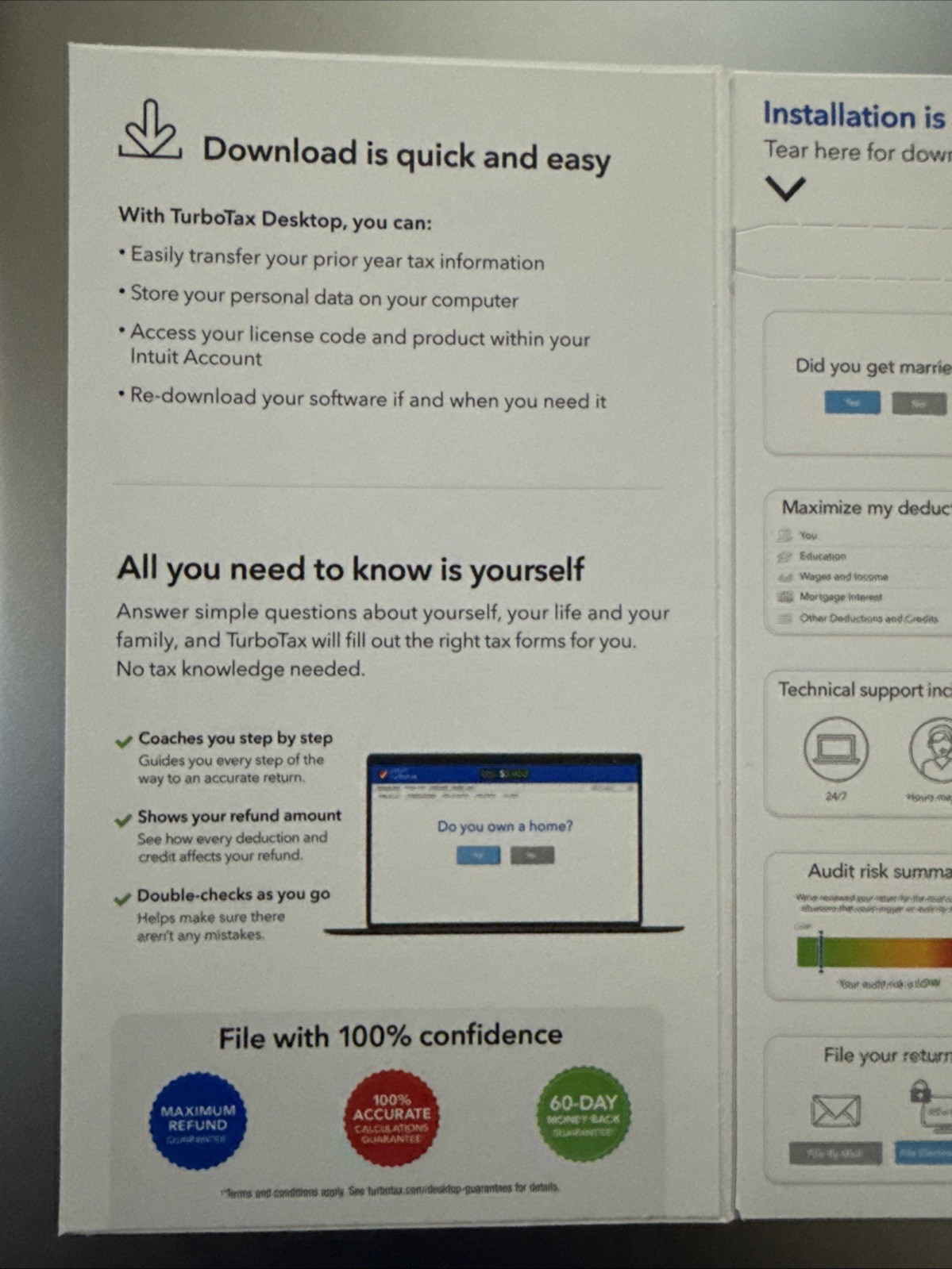 TurboTax Deluxe Desktop 2025 Federal & State Tax Return Product Key Card Desktop