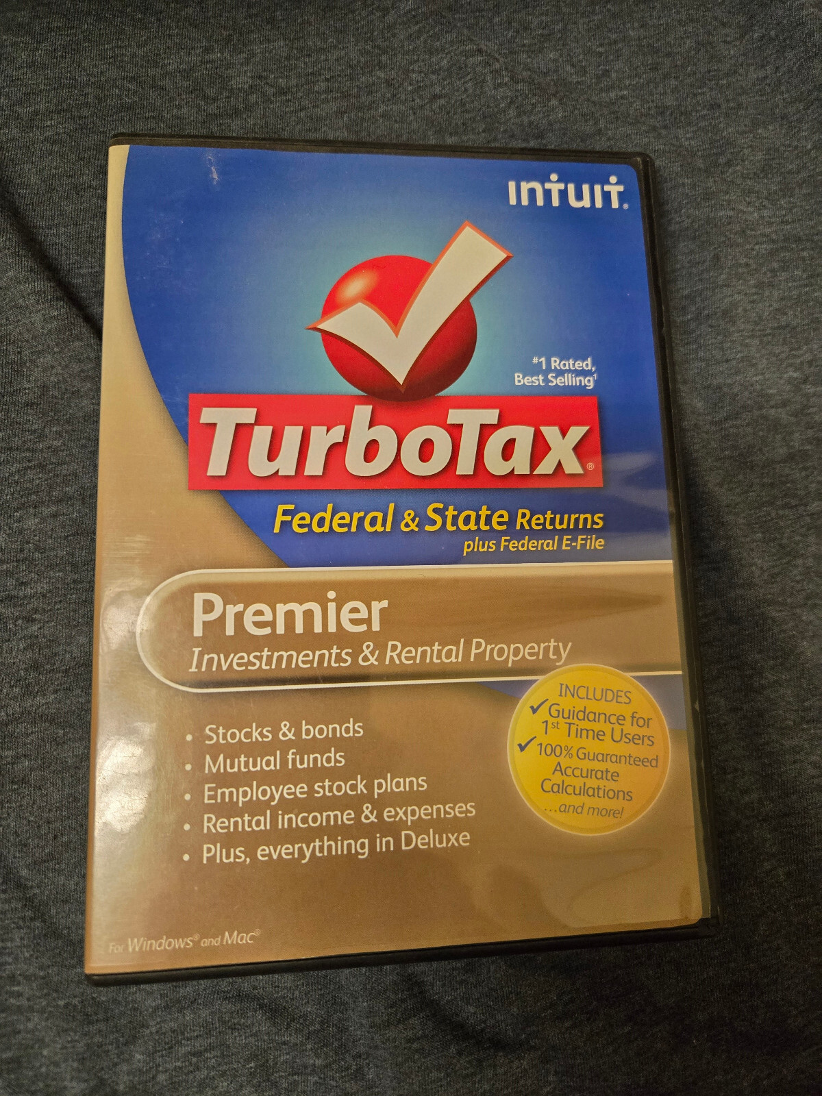 2012 TurboTax Premier Federal & State – Investment -Rental- Turbo Tax
