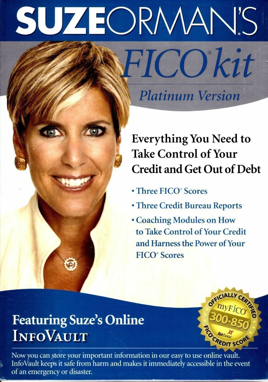 CD Suze Orman’s FICO Kit CD-ROM, Platinum Version Credit Score Debt Tool New