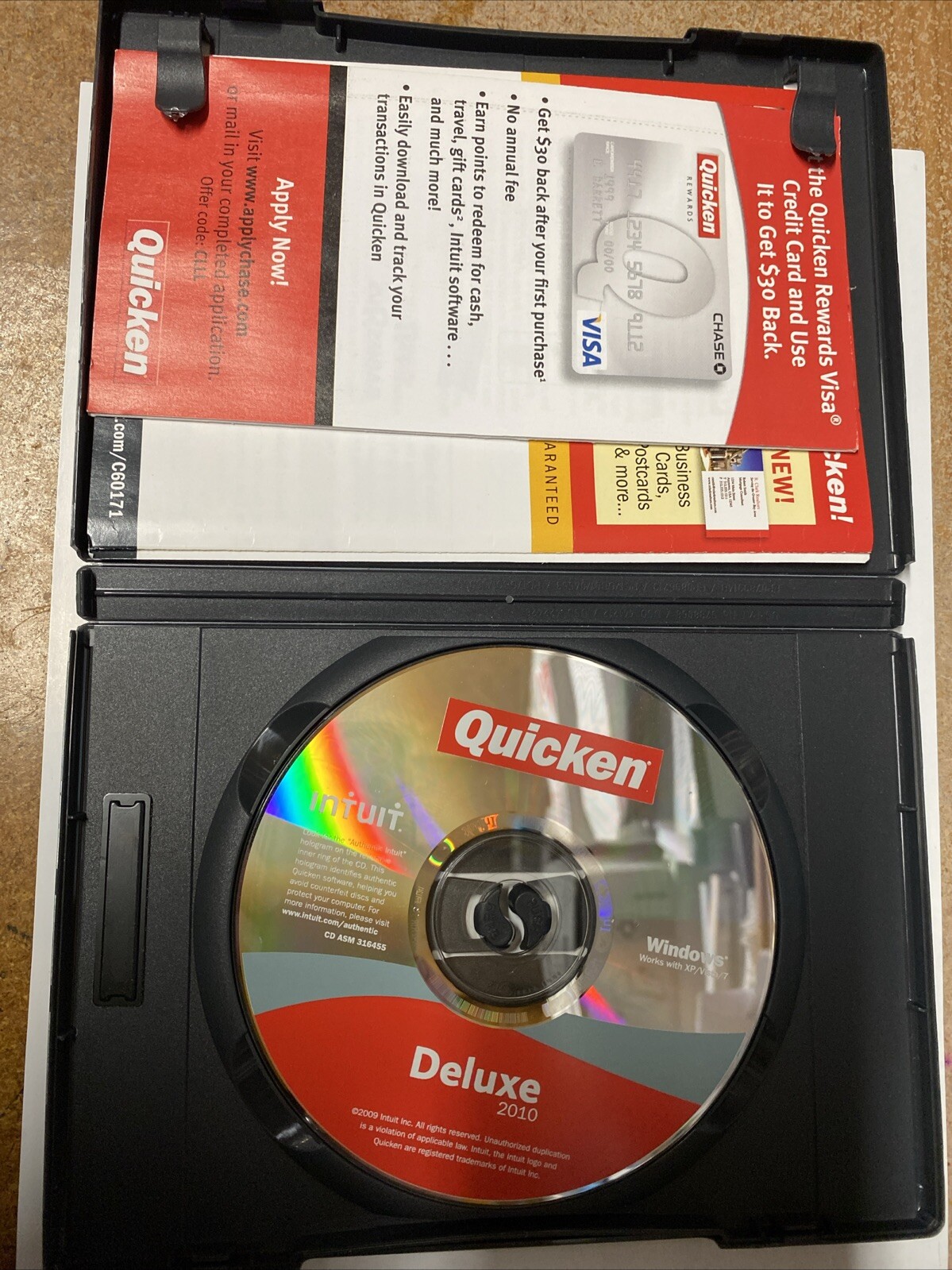 Intuit Quicken Deluxe 2010 for Windows XP/Vista/7 NOT FOR Win 10/11