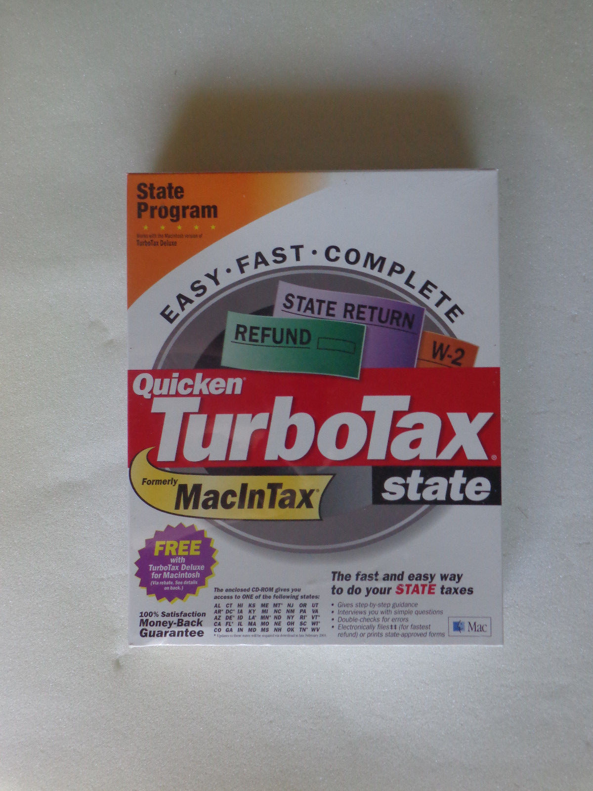 Quicken TurboTax State Return (Tax Year 2000) for Mac