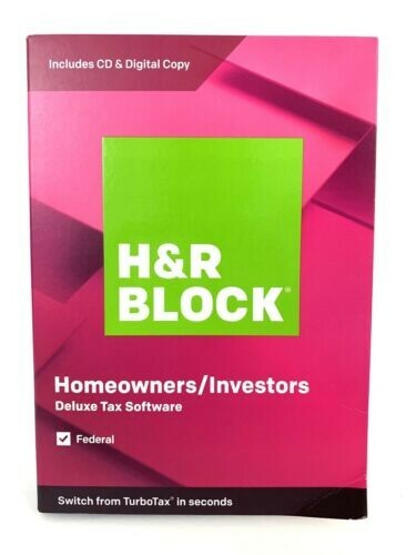 H&R BLOCK Deluxe Tax Software 2019 Homeowners/Investors