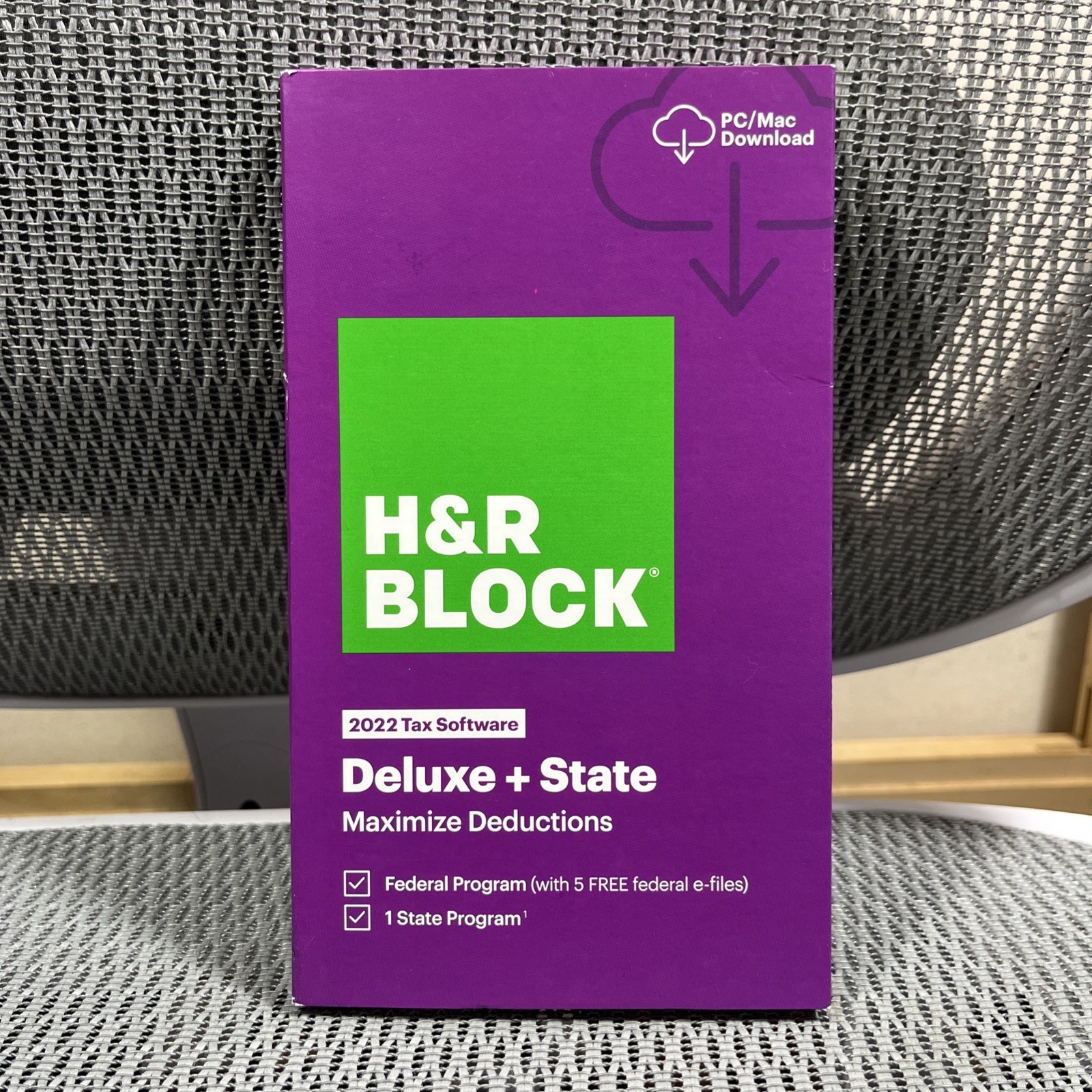 NEW H&R Block Tax Software Deluxe + State 2022 PC/Mac (SAME DAY CODE ) READ