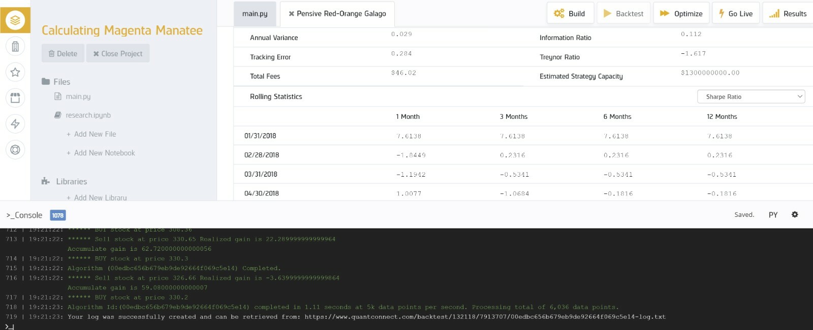 Python code projects & Implement stock trading strategy & Quant backtest