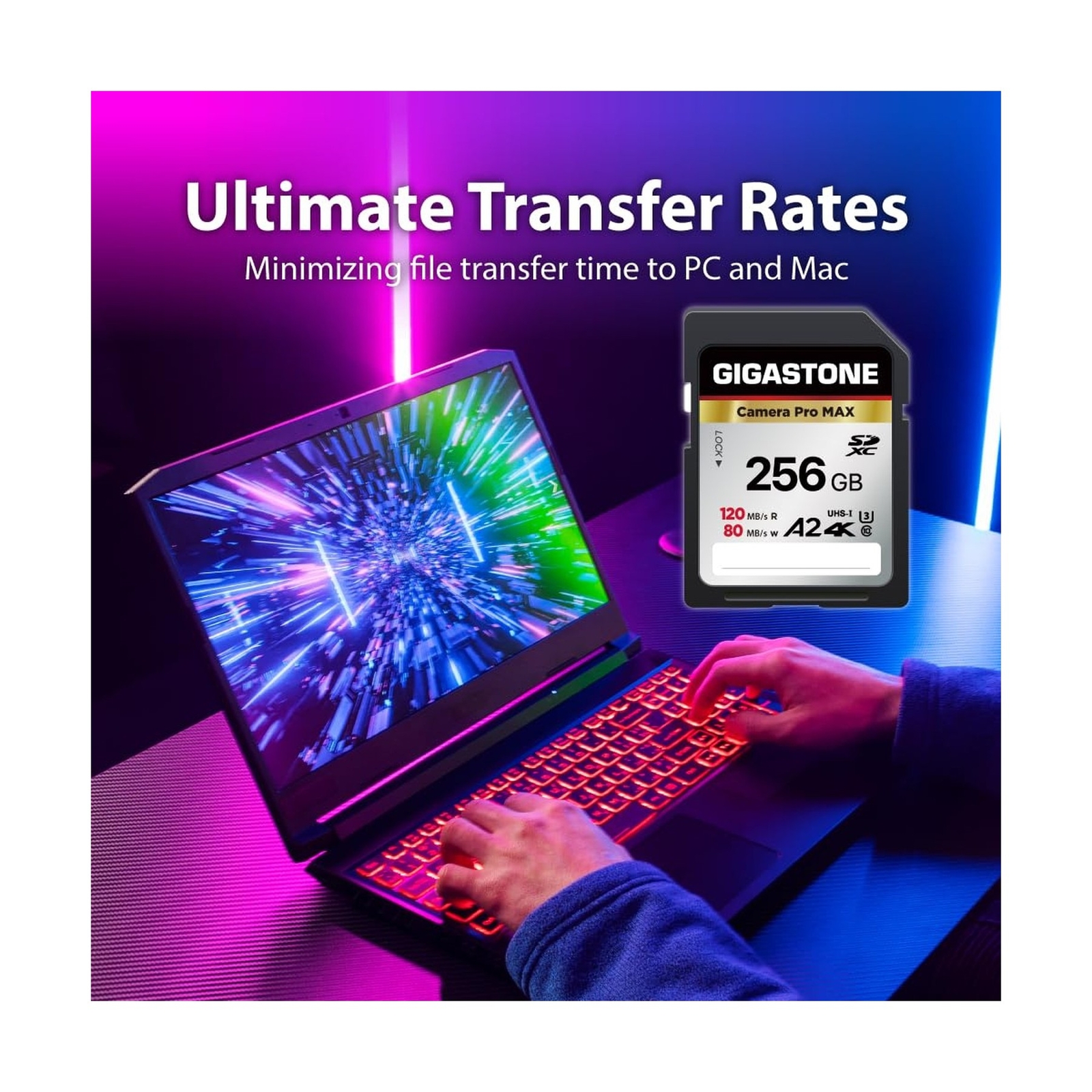 [5-Yrs Free Data Recovery] GIGASTONE 256GB 2-Pack SD Card, 4K Camera Pro MAX,…
