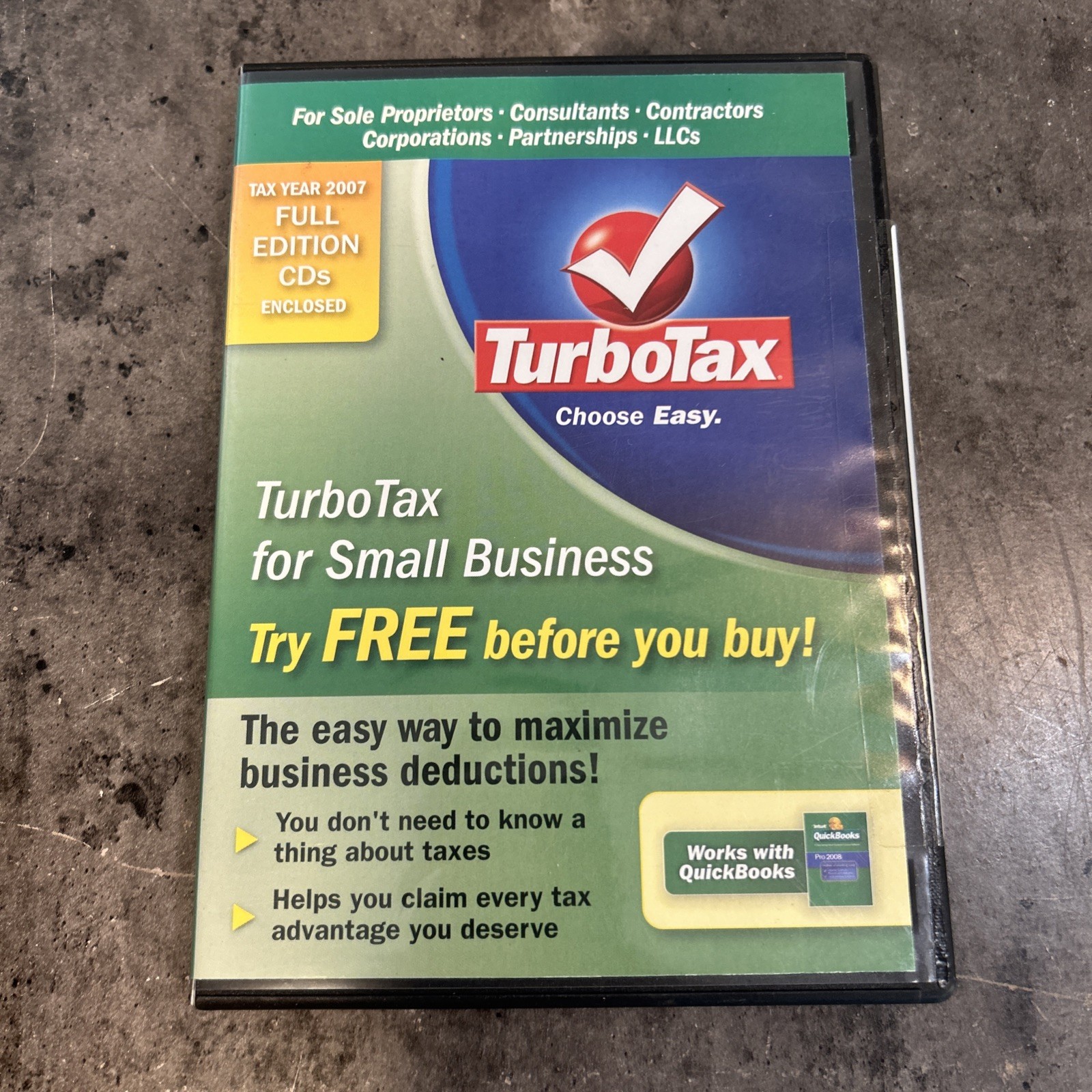 TURBO TAX CD: 2007 For Small BUSINESS