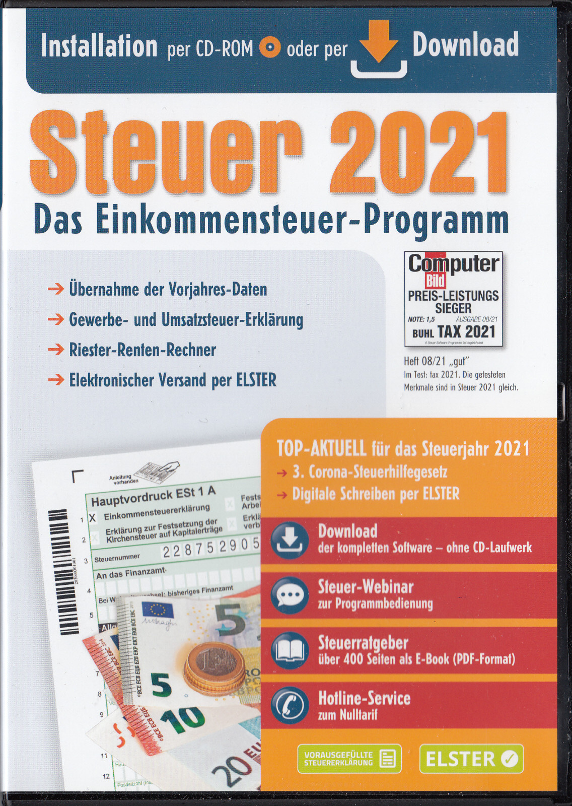 Aldi DVD Tax Software Tax Return Program by WISO with ELSTER + TOP/NEW
