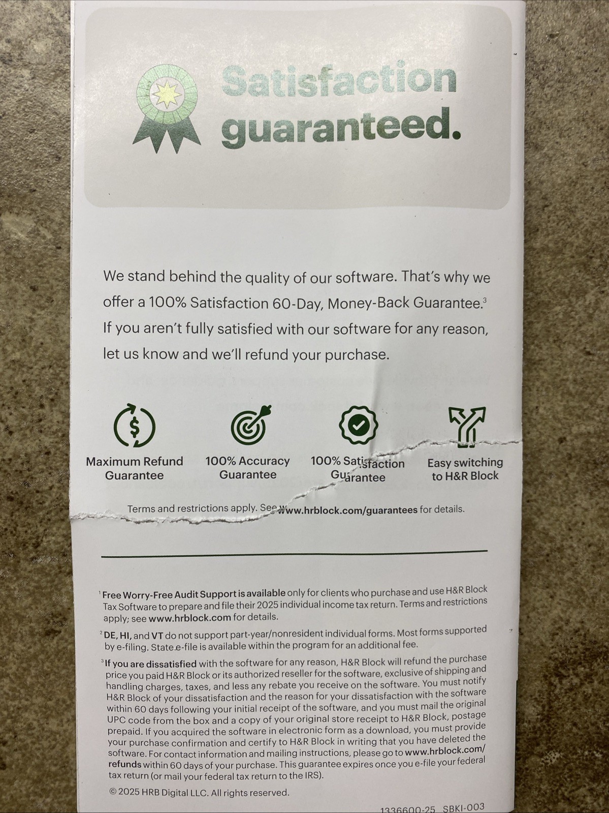 H&R Block Tax Software Deluxe + State 2025 Key Card