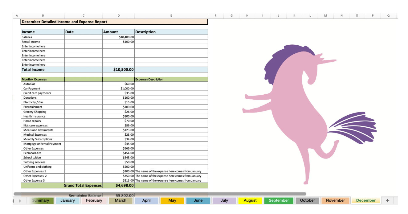 Rose Gold Mermaid | Dave Ramsey-Inspired Budget | Digital Download