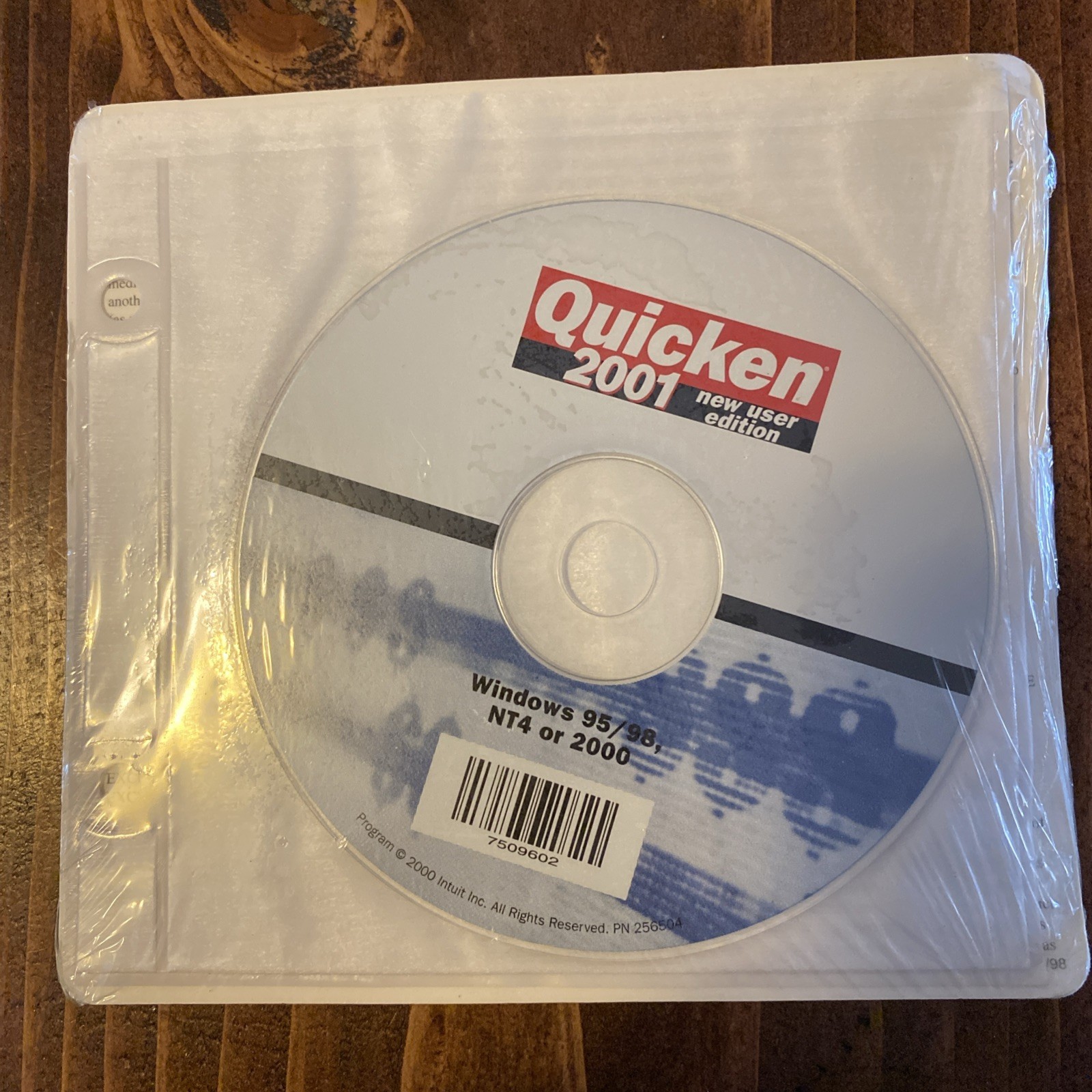 Quicken 2001 New User Edition Sealed Software CD for Windows 95/98 NT4 or 2000