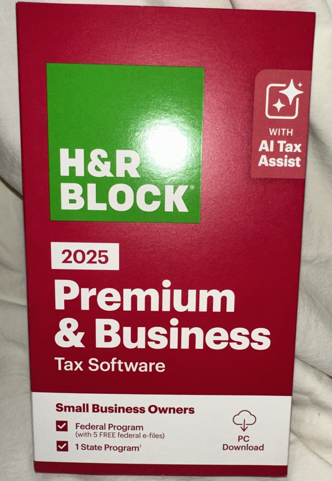 New 2025 H&R Block Tax Software Premium & Business Edition for Win/PC [Key Card]