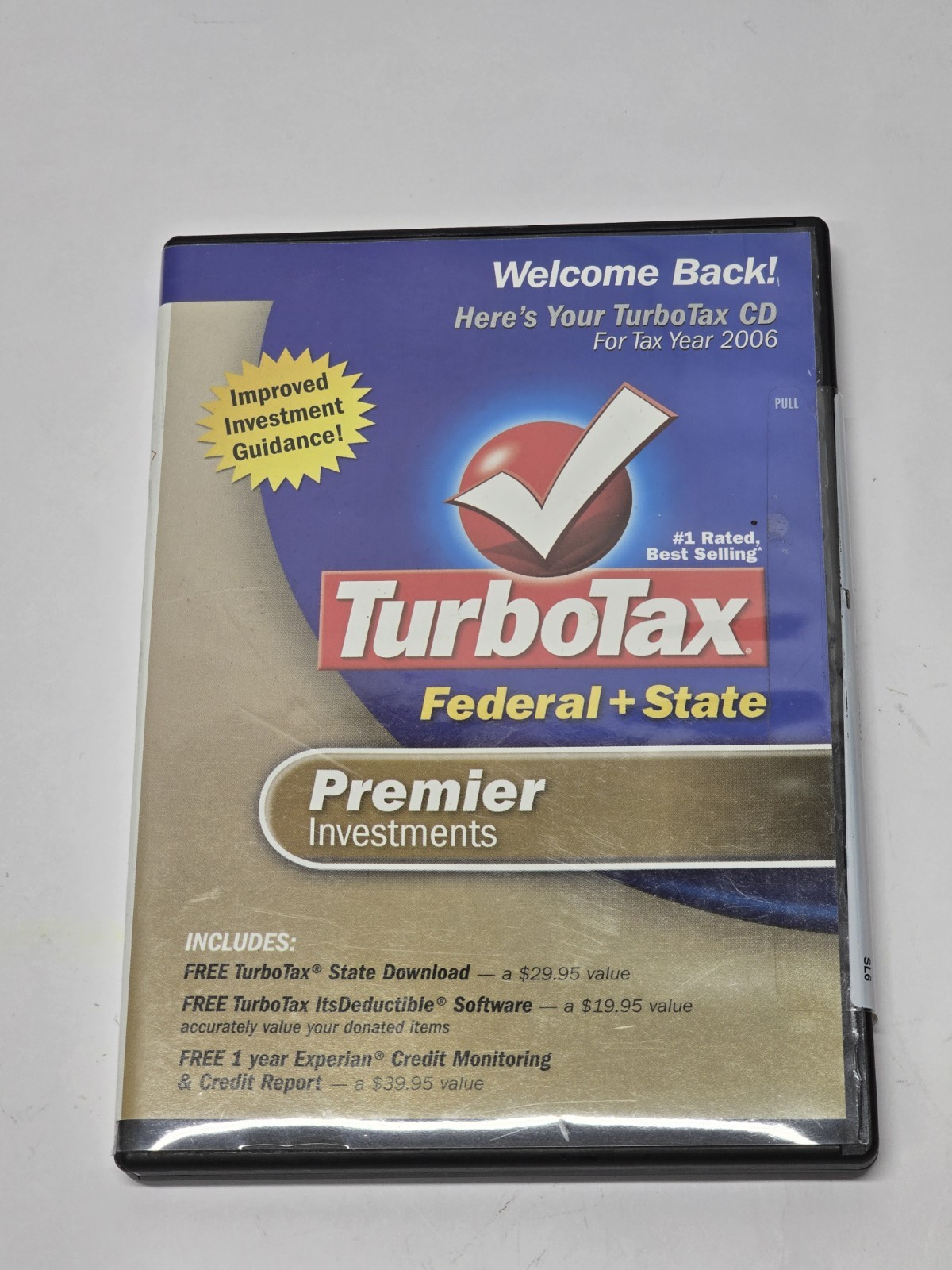 TurboTax 2006 Premier CD Federal + State Tax Software Investments New Sealed