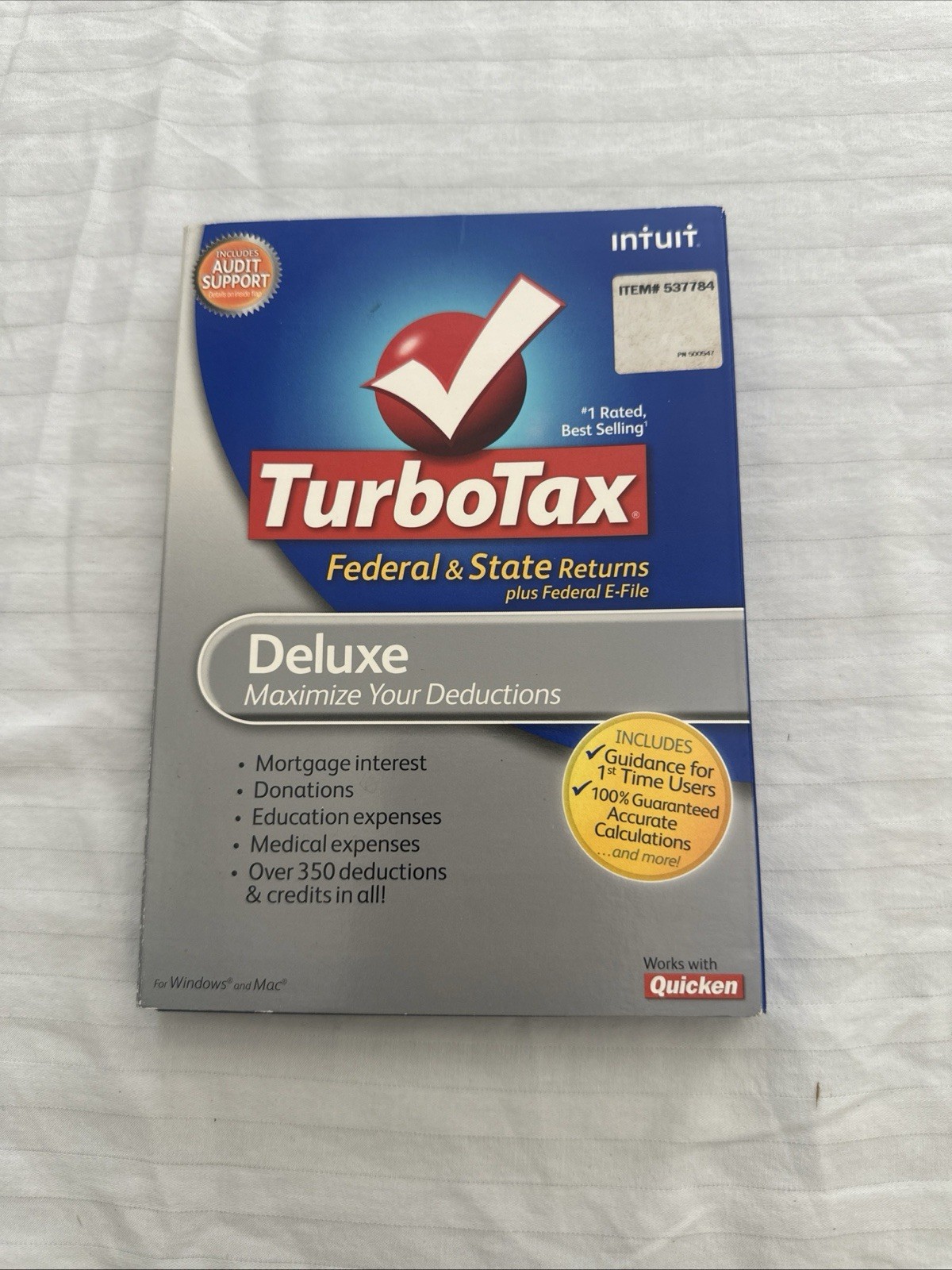 Intuit TurboTax Deluxe 2010 Federal + State + E-File for Windows & MAC